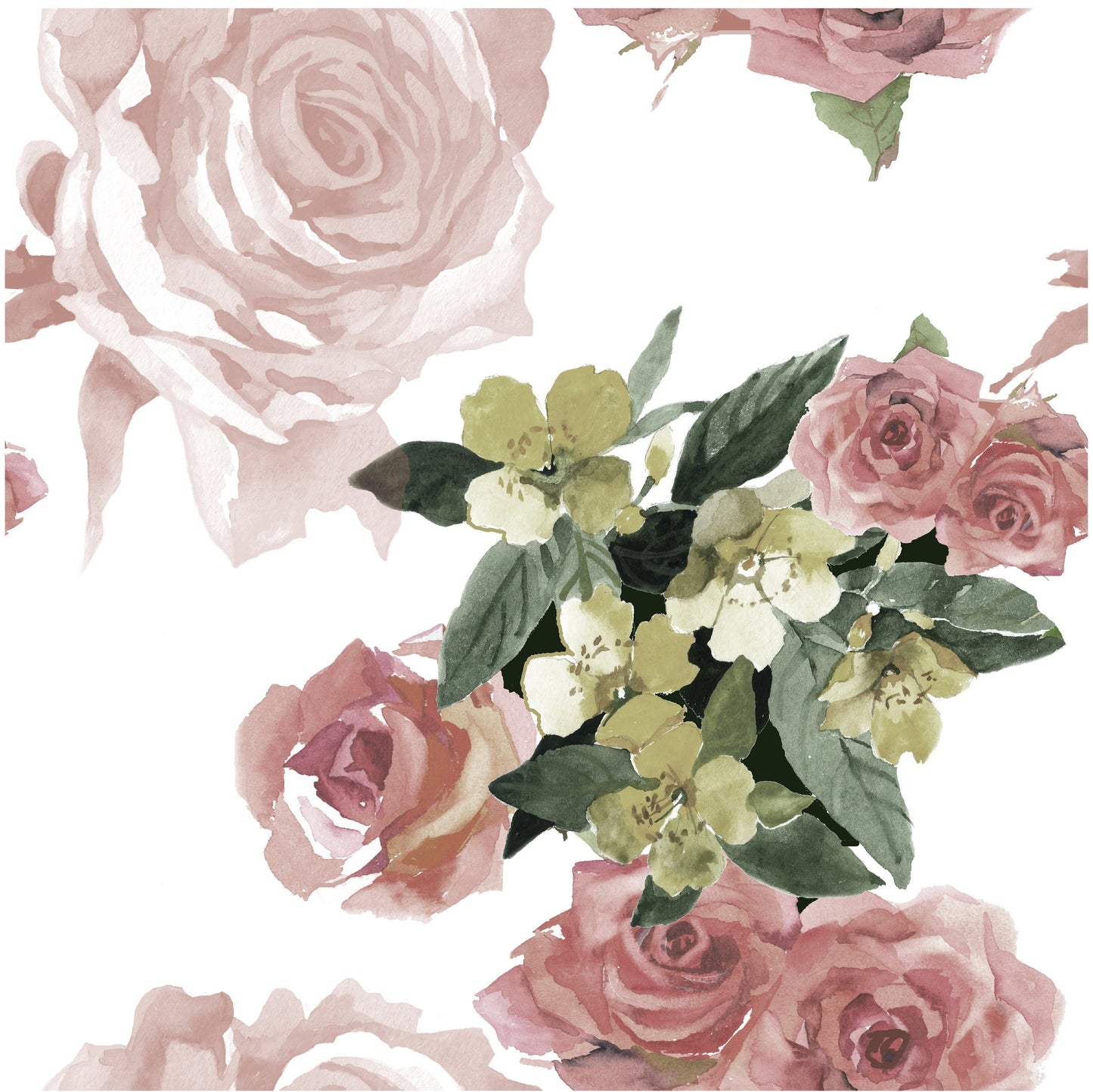Flowers - Roses - Large Decoupage Paper for Furniture - Floral Craft Paper - Wrapping Paper - Tissue Paper - Printed Packing Paper