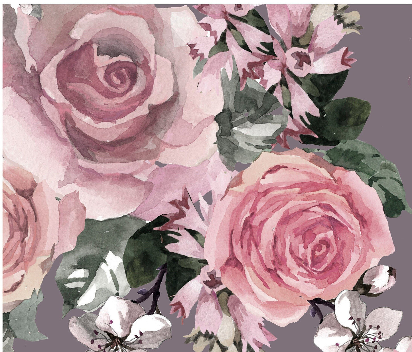 Flowers - Pink Roses - Large Decoupage Paper for Furniture - Floral Craft Paper - Wrapping Paper - Tissue Paper - Printed Packing Paper