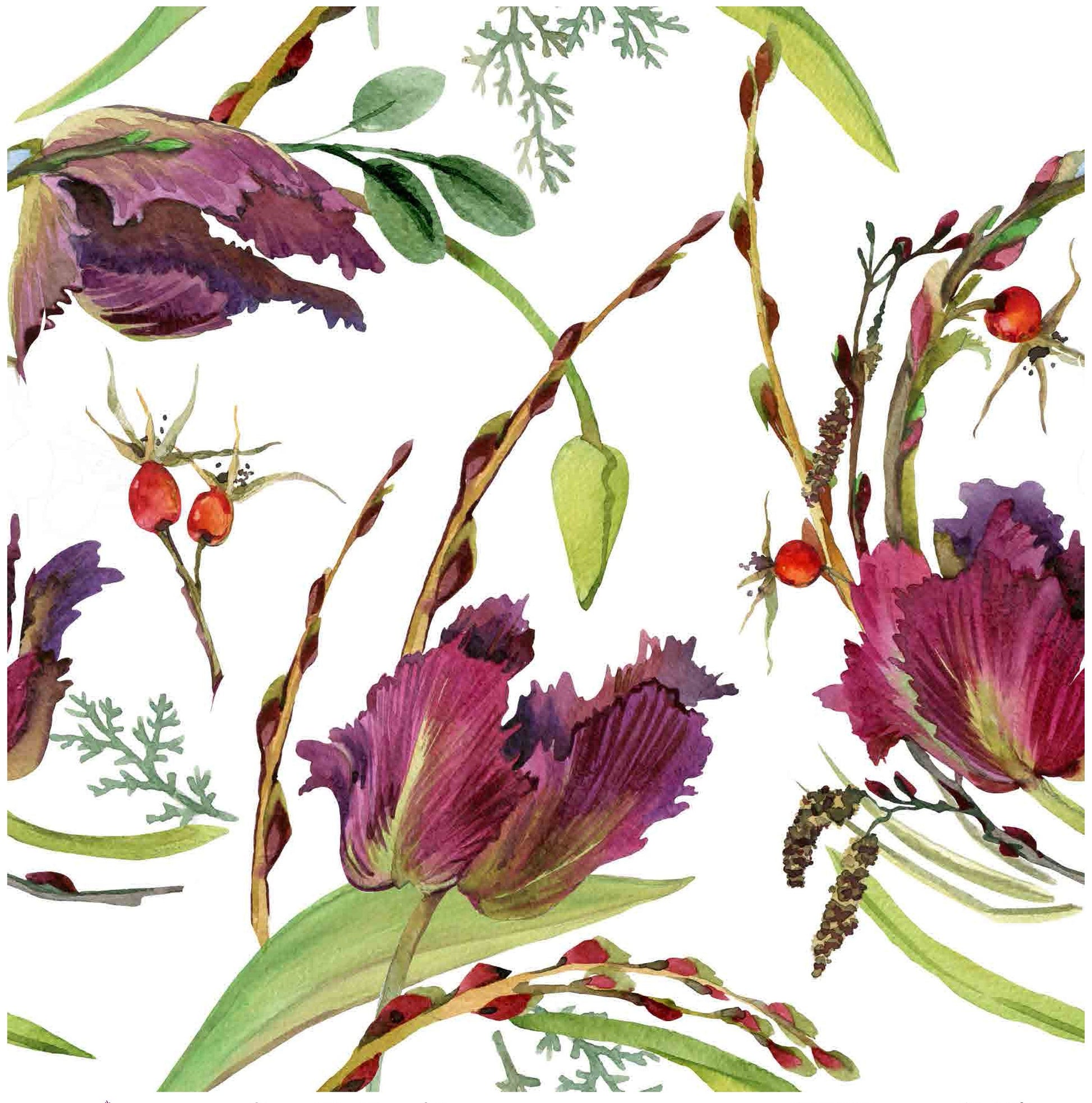Minimalist Floral Decoupage Paper - Furniture Craft, Scrapbooking