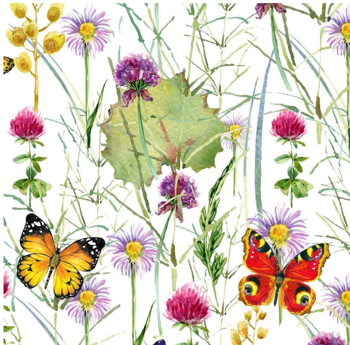 Floral Butterfly Decoupage Paper for Furniture - Floral Craft Paper - Tissue Paper - Rice Paper Decoupage - Decoupage Paper Minimal