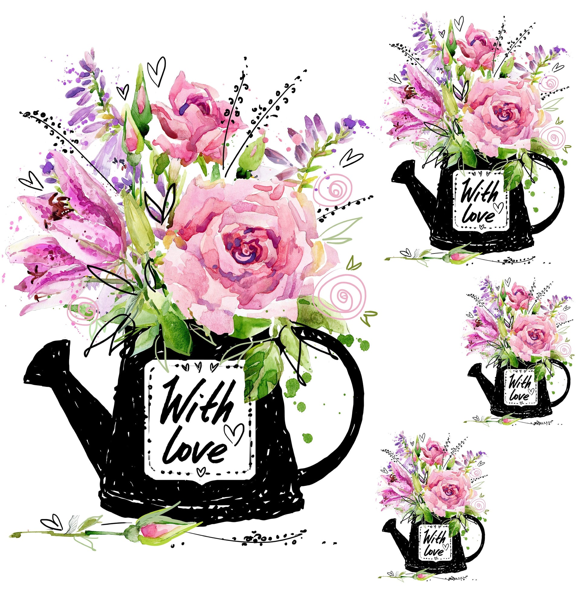 roses in pots