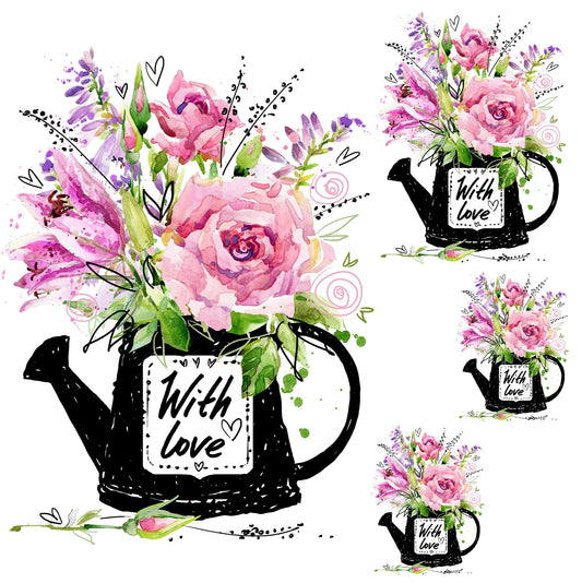roses in pots