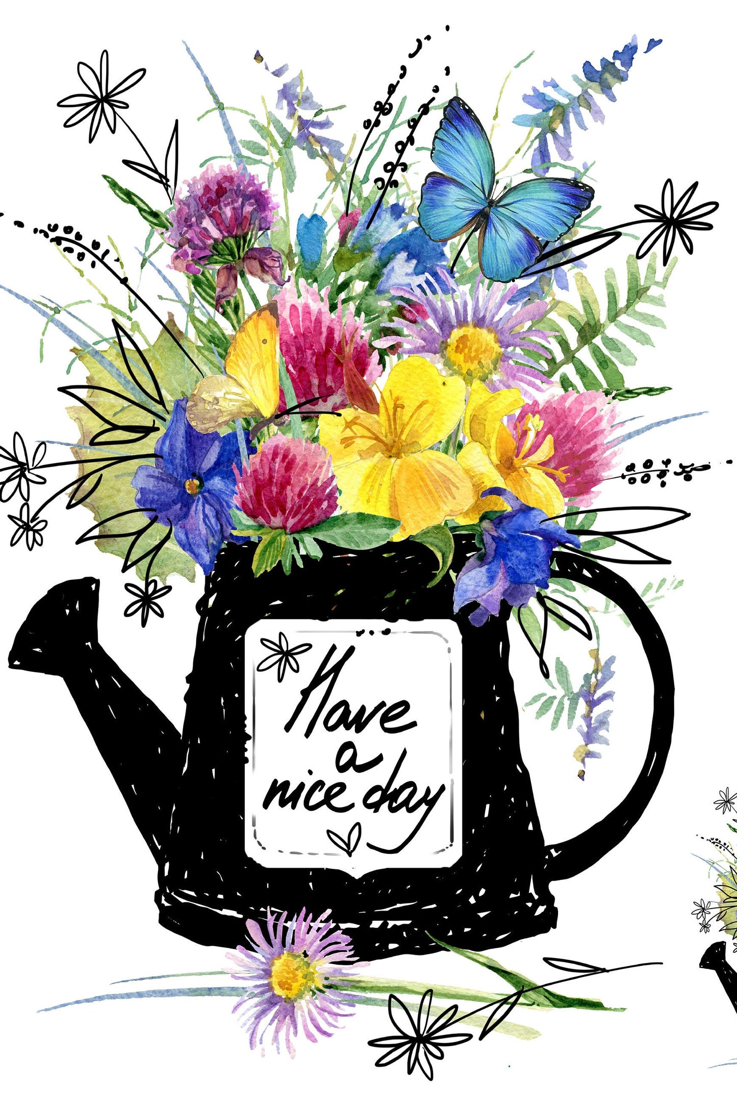Colorful Flowers in Pots - Decoupage Paper for Furniture - Floral Craft Paper - Tissue Paper - Rice Paper Decoupage - Nice Day