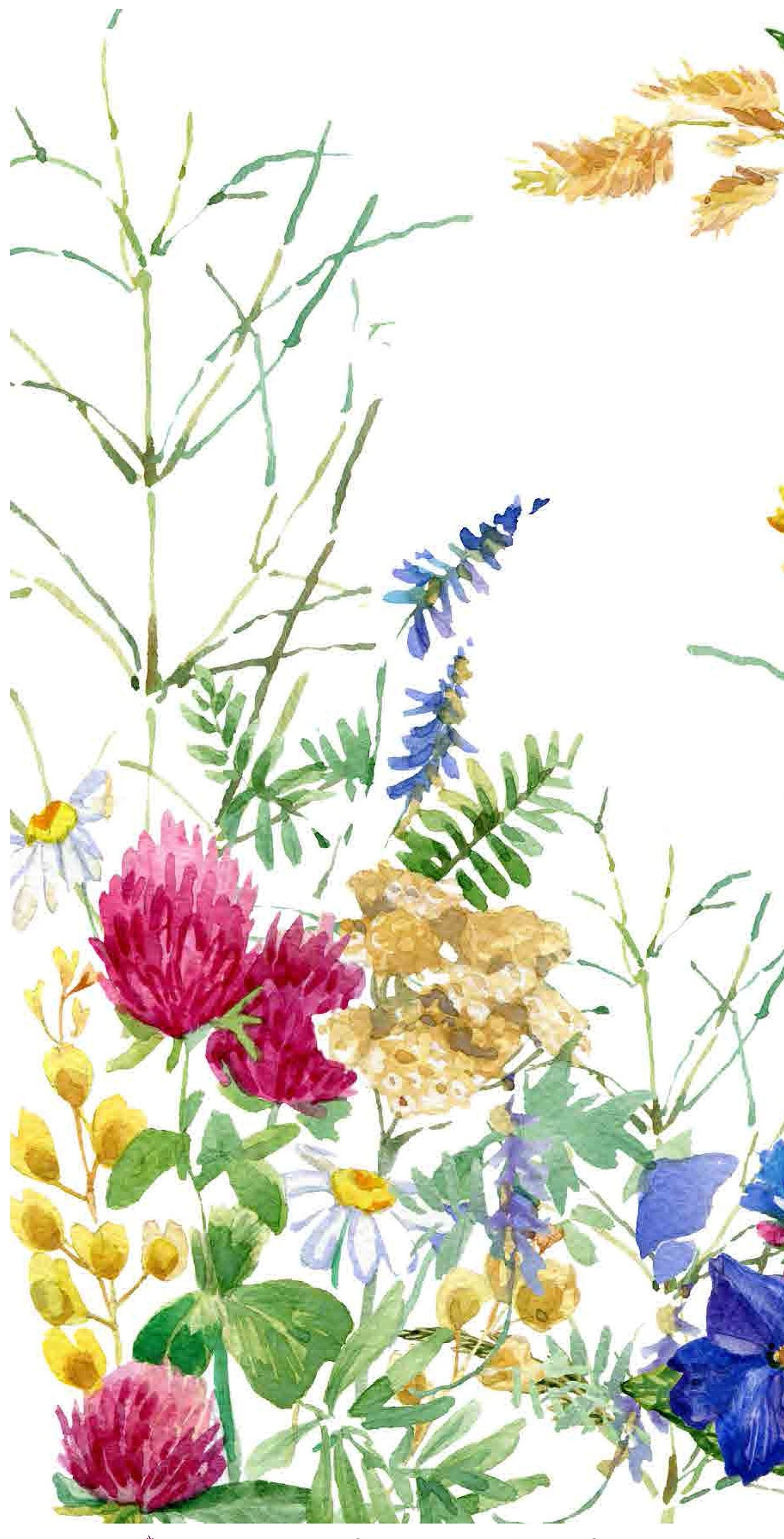 Colorful Flowers Watercolor - Decoupage Paper for Furniture - Floral Craft Paper - Tissue Paper - Rice Paper Decoupage