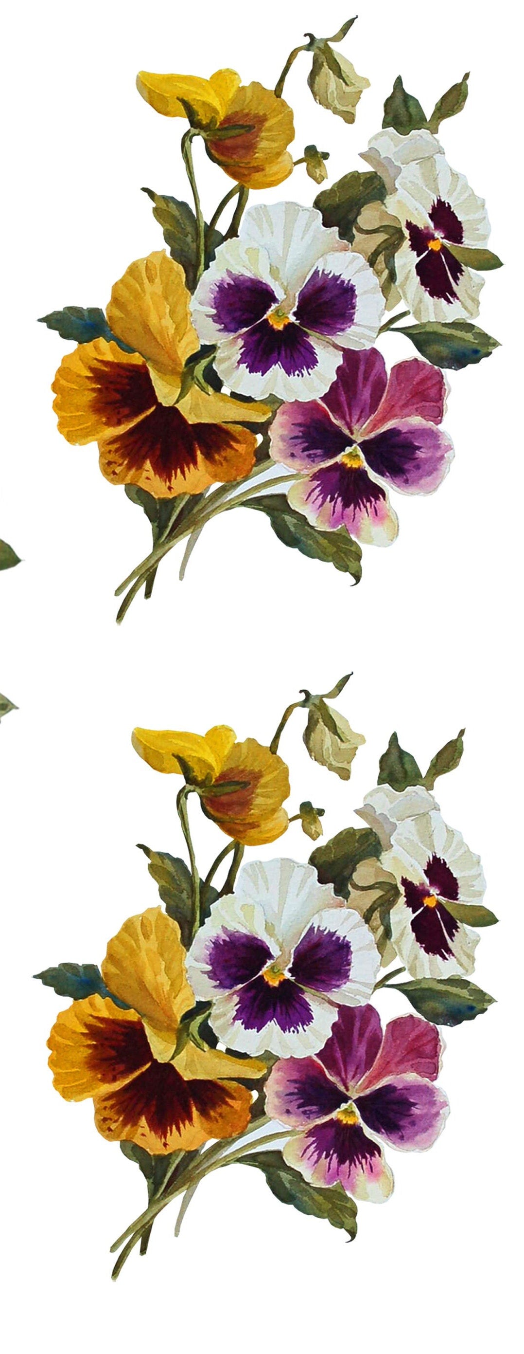 Colorful Violets - Floral Decoupage Paper for Furniture - Floral Craft Paper - Tissue Paper - Rice Paper Decoupage