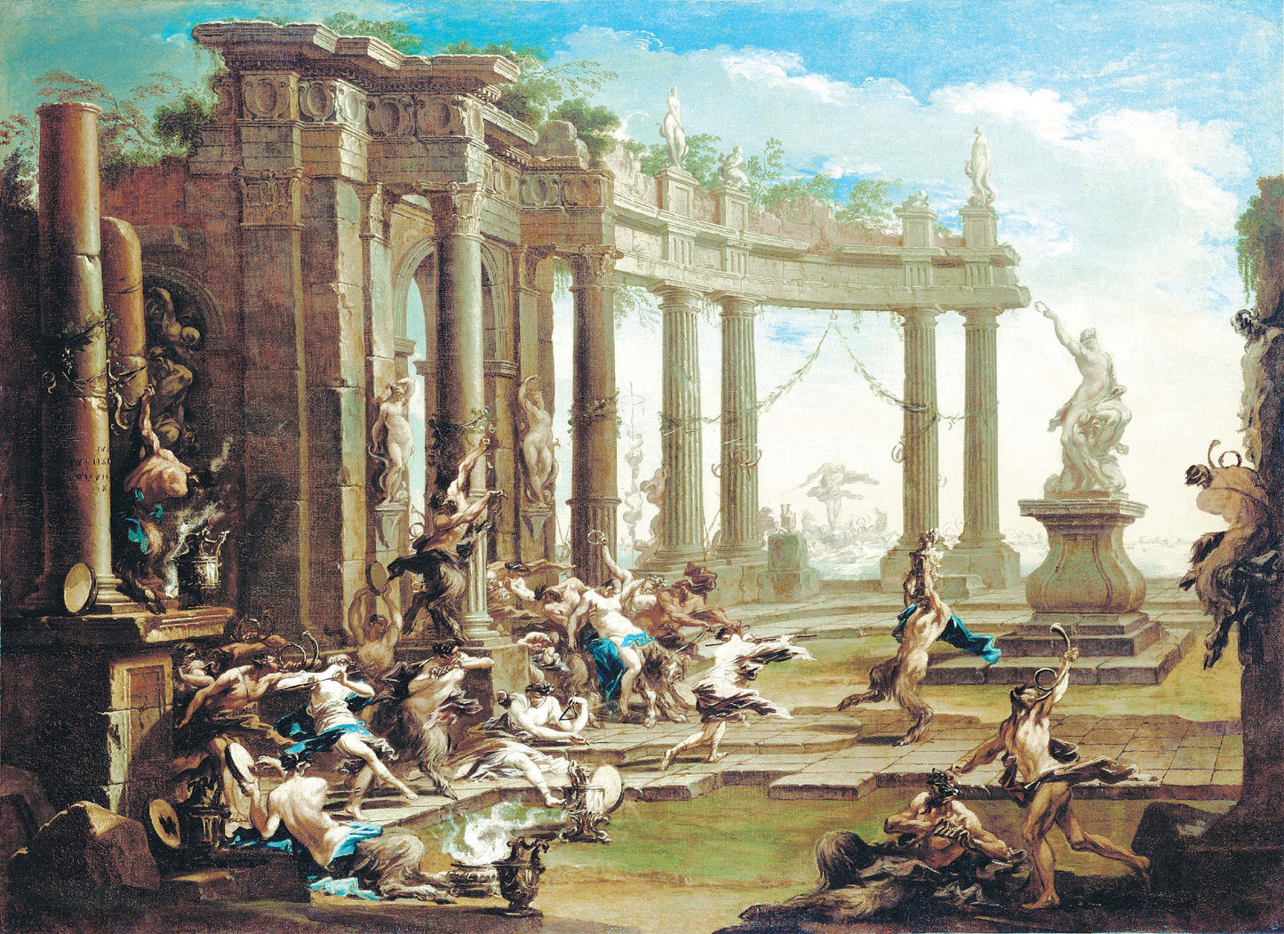 Bacchanale - Angels - Mythological Paintings - Paper for Decoupage - Large Size Vintage - Decoupage Art