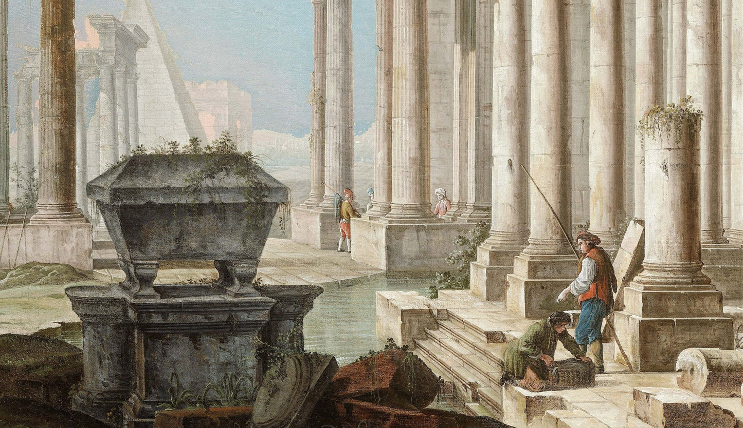 Ancient Rome Structures - Paper for Decoupage - Large Size Vintage - Decoupage Art
