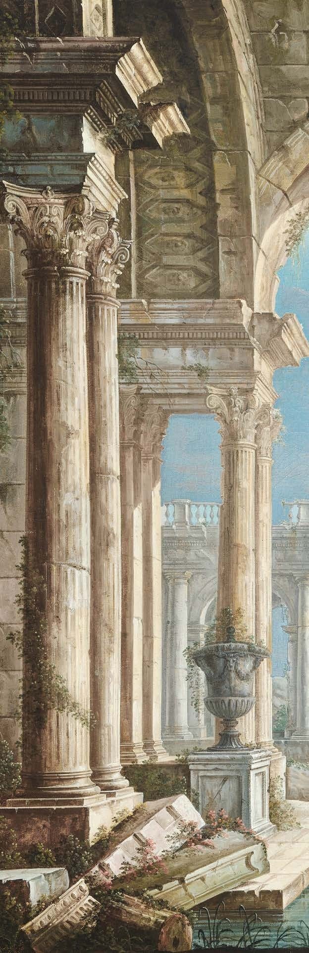 Ancient Rome Structures - Paper for Decoupage - Large Size Vintage - Decoupage Art