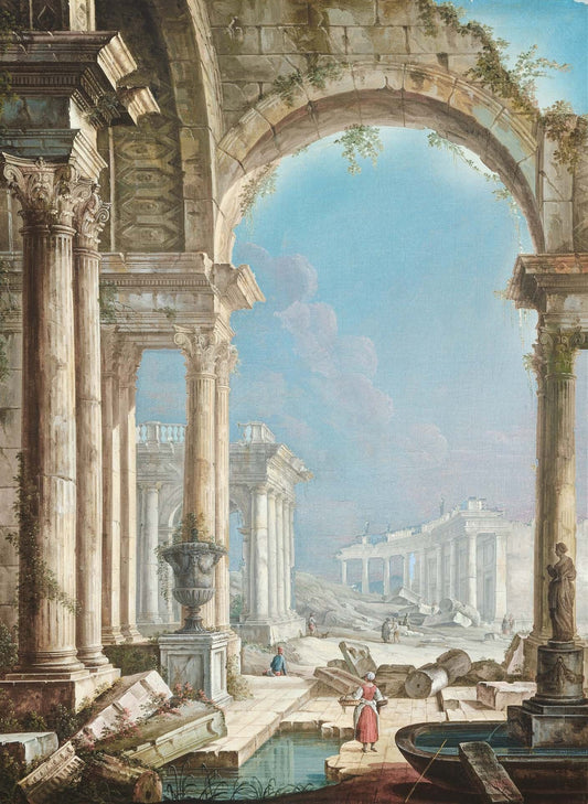 Ancient Rome Structures - Paper for Decoupage - Large Size Vintage - Decoupage Art