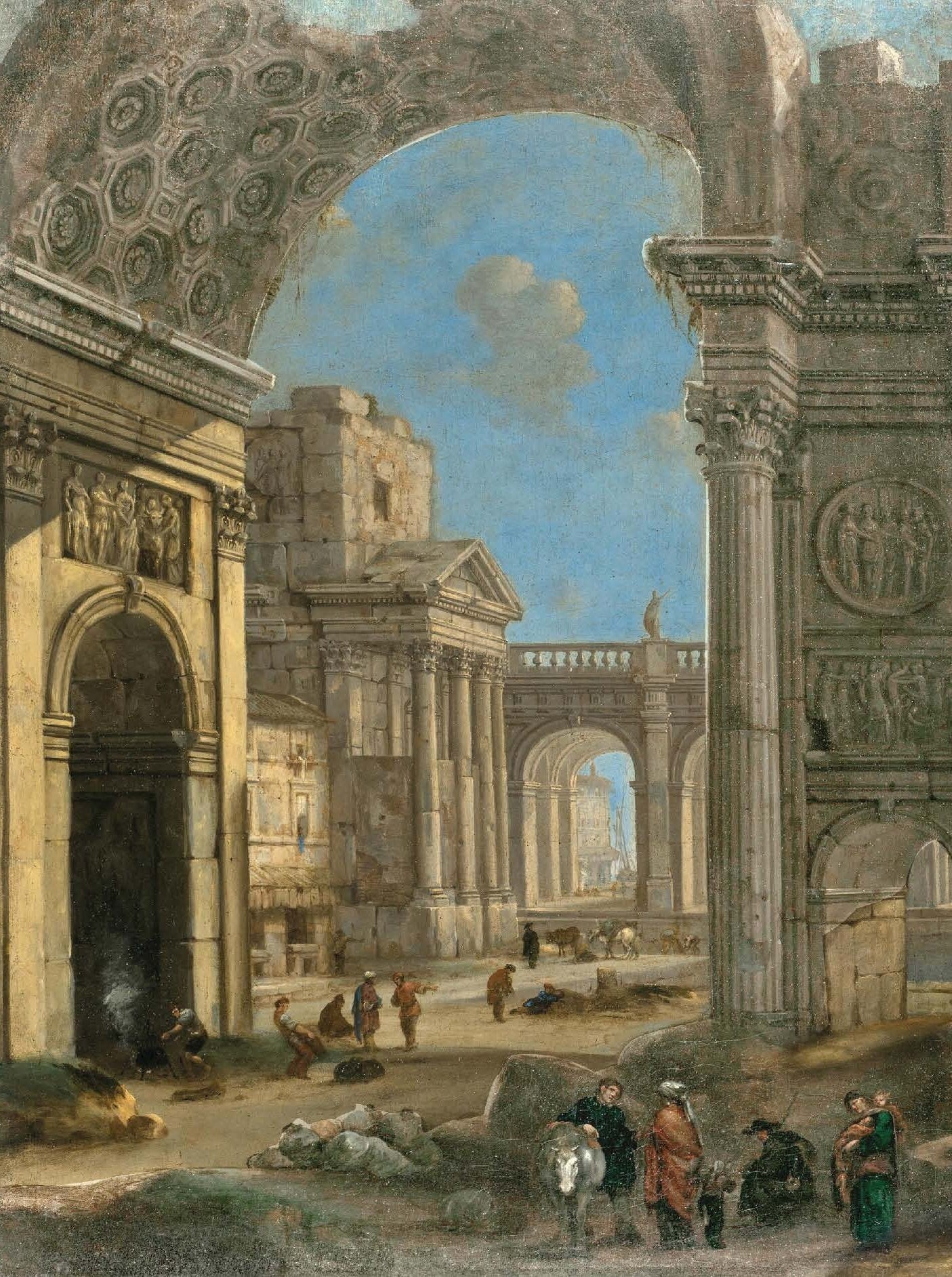 Ancient Rome Structures - Paper for Decoupage - Large Size Vintage - Decoupage Art