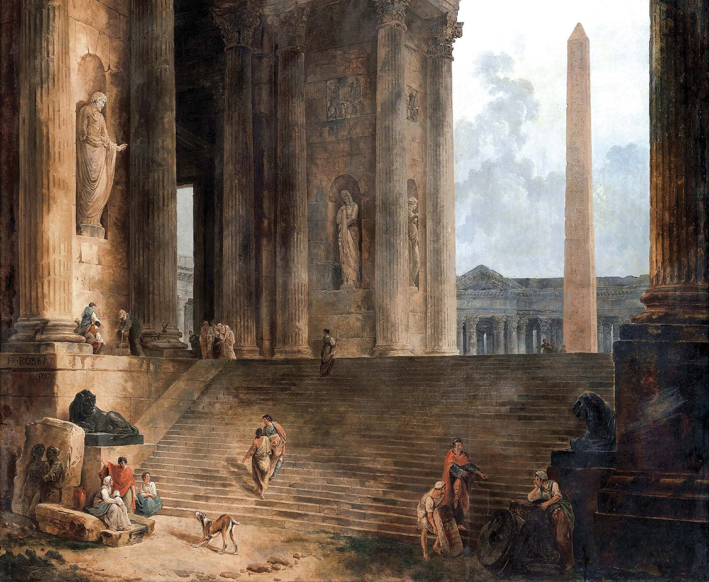 Ancient Rome Structures - Paper for Decoupage - Large Size Vintage - Decoupage Art