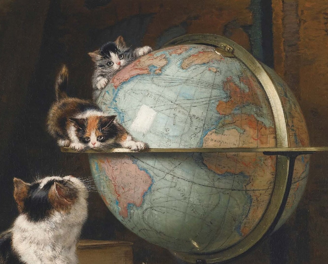 Mother Cat and Kittens - Decoupage Paper for Furniture - Rice Paper - High Quality Decoupage [Pet Series]