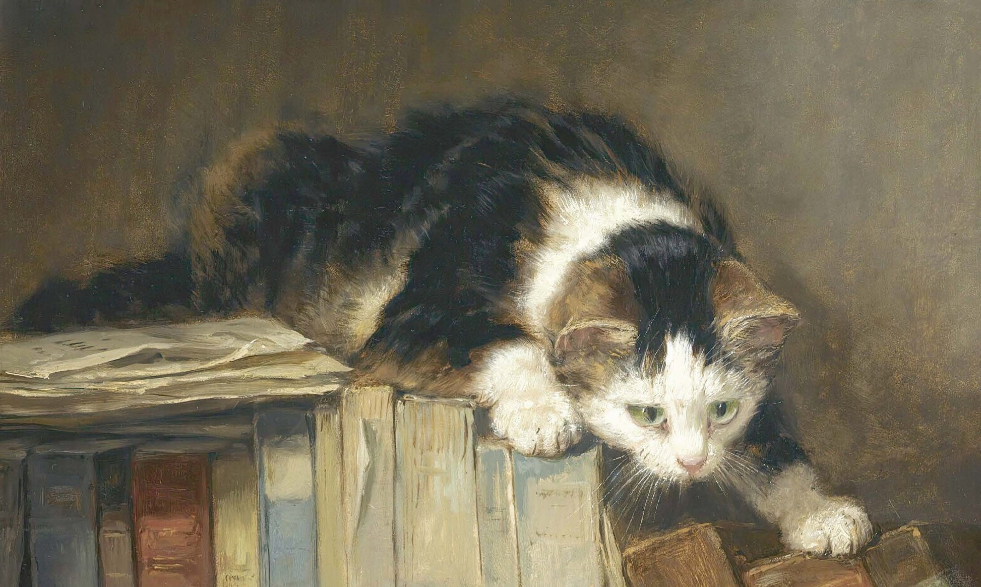 Kittens and Mother Cat - Decoupage Paper for Furniture - Rice Paper - Large Decoupage [Pet Series]
