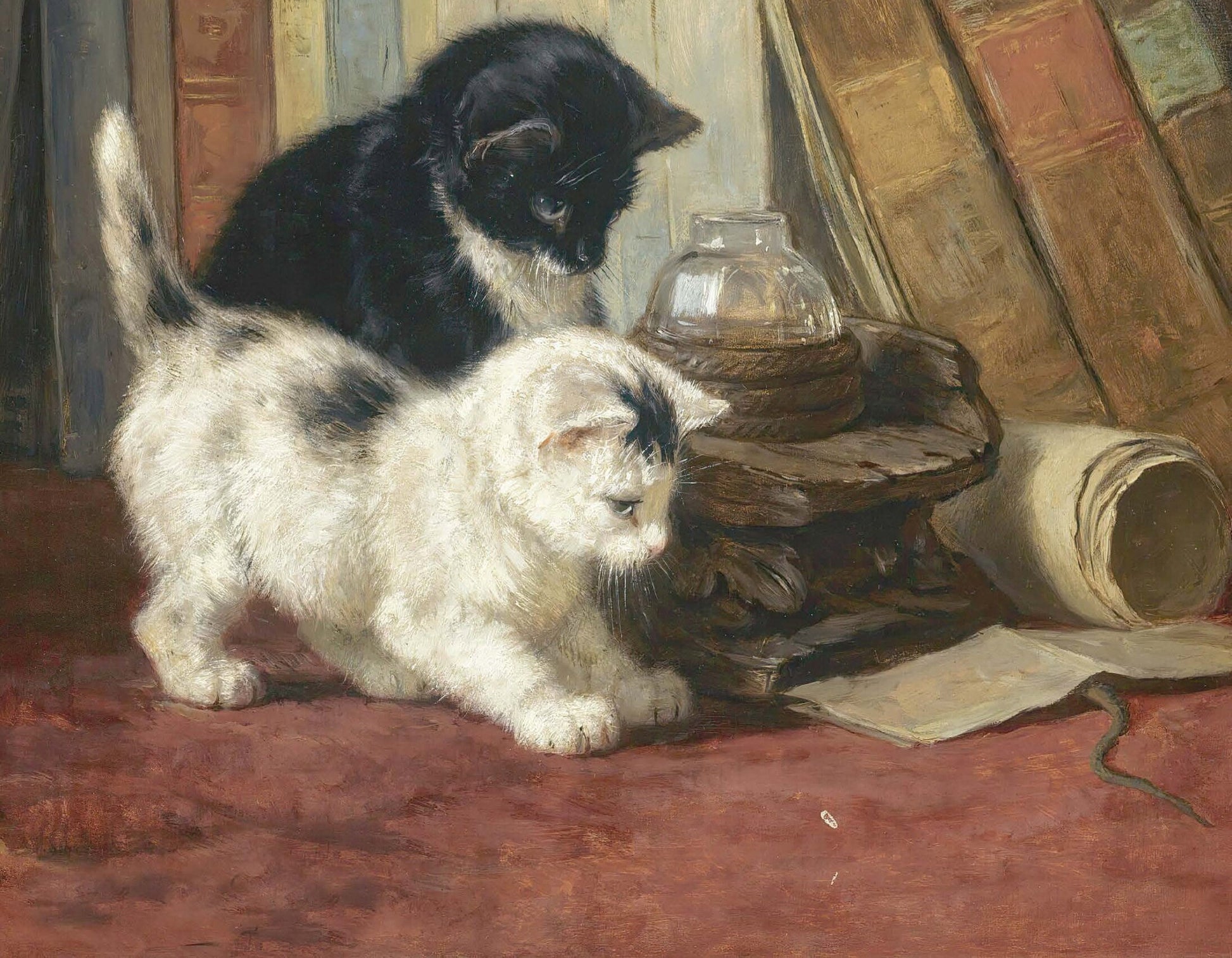 Kittens and Mother Cat - Decoupage Paper for Furniture - Rice Paper - Large Decoupage [Pet Series]