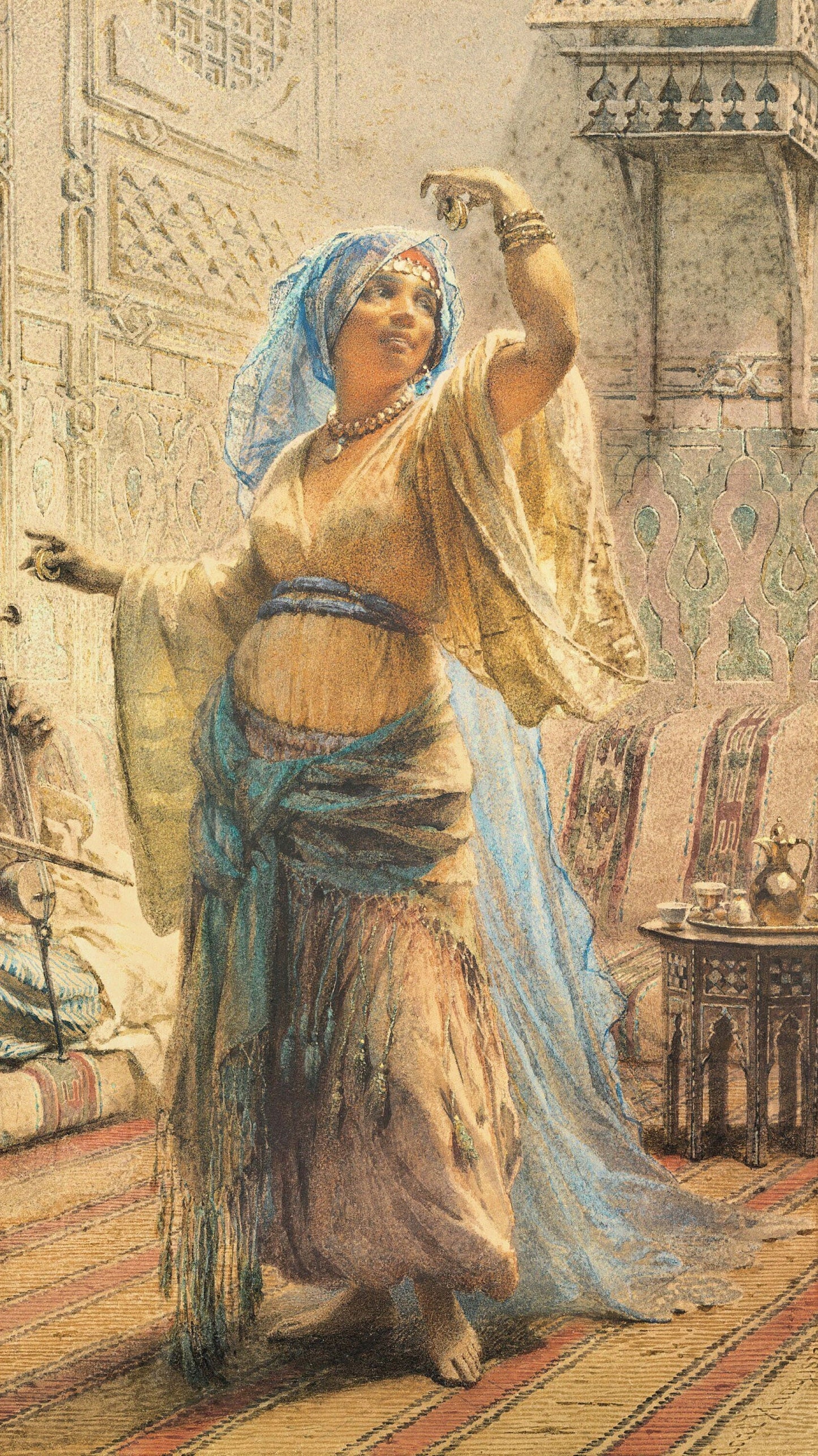 Beautiful Woman from East - Decoupage Paper for Furniture - Tissue Paper - Vintage Decoupage [Oriental Series]