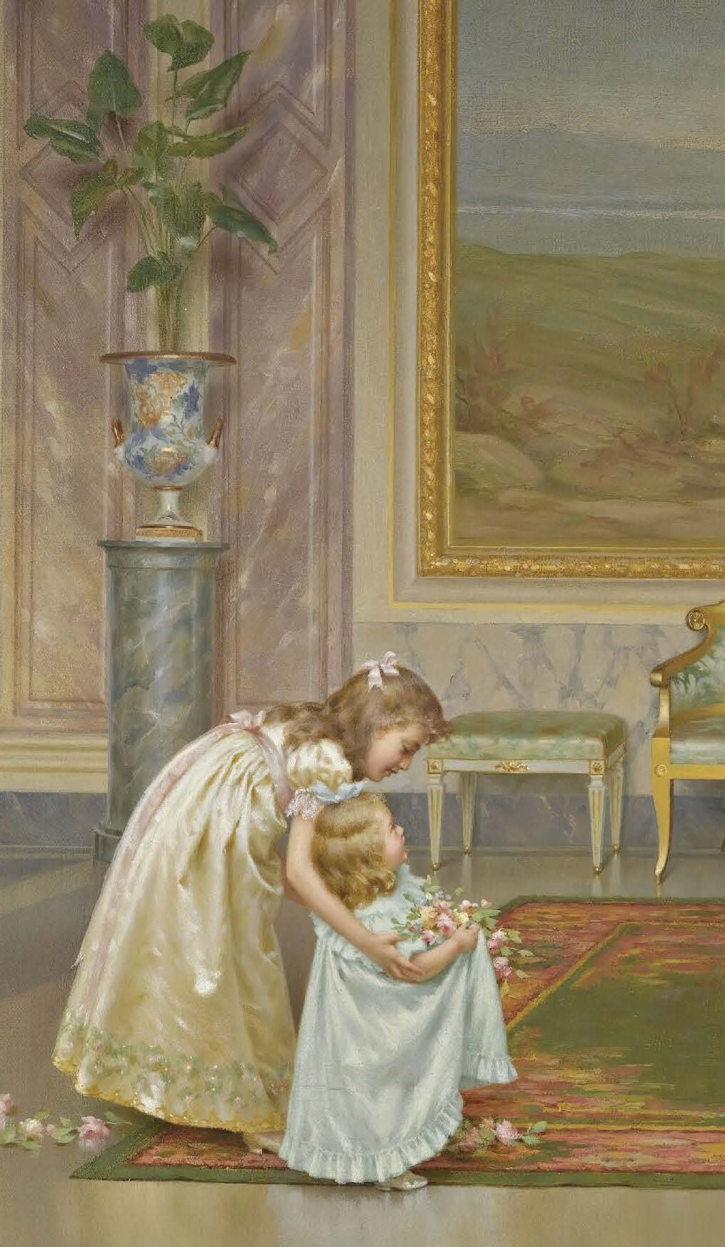 Mother and Children 1800s - Decoupage Paper for Furniture - Vintage Decoupage - Rice Paper for Craft [European Life Series]