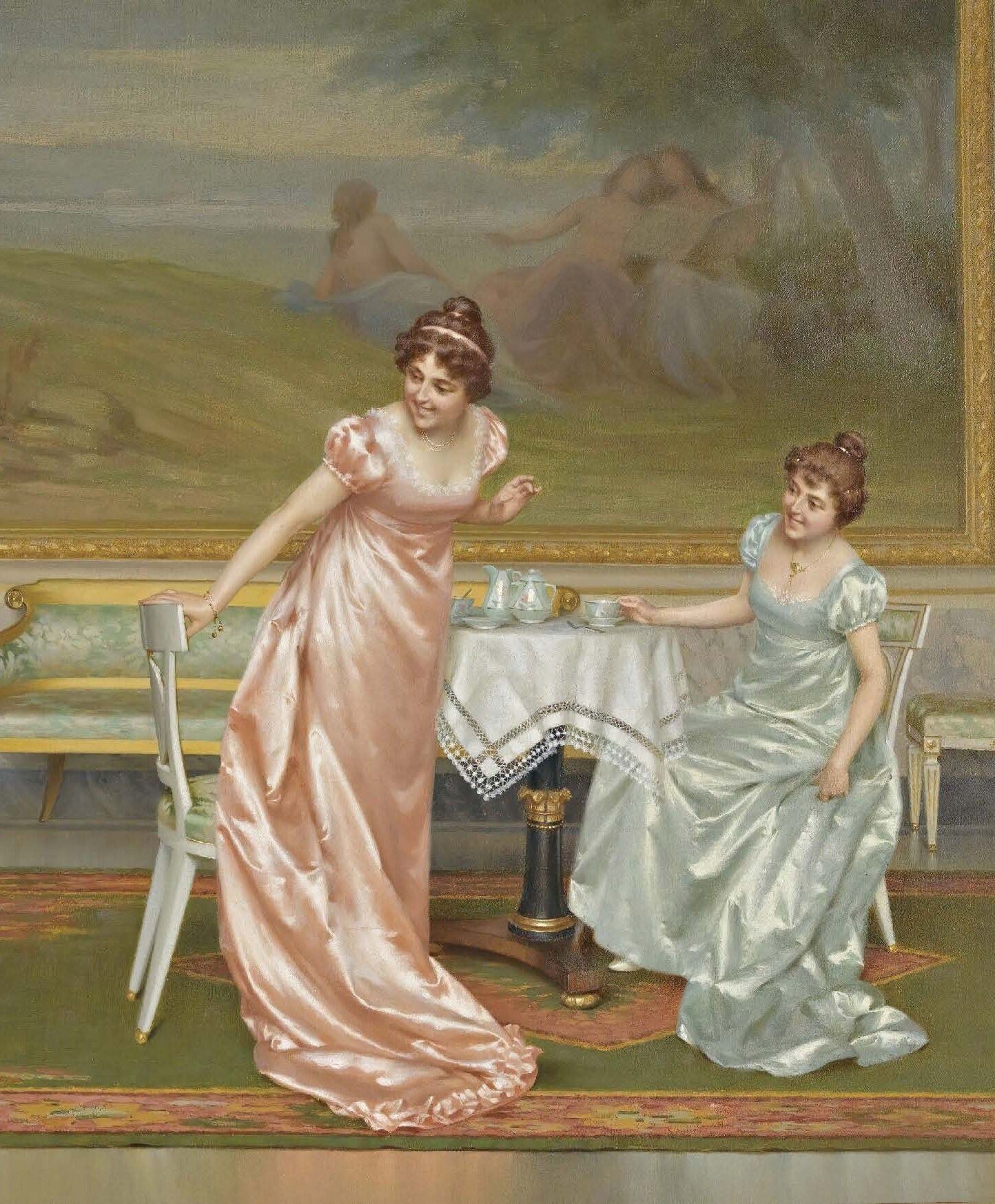 Mother and Children 1800s - Decoupage Paper for Furniture - Vintage Decoupage - Rice Paper for Craft [European Life Series]