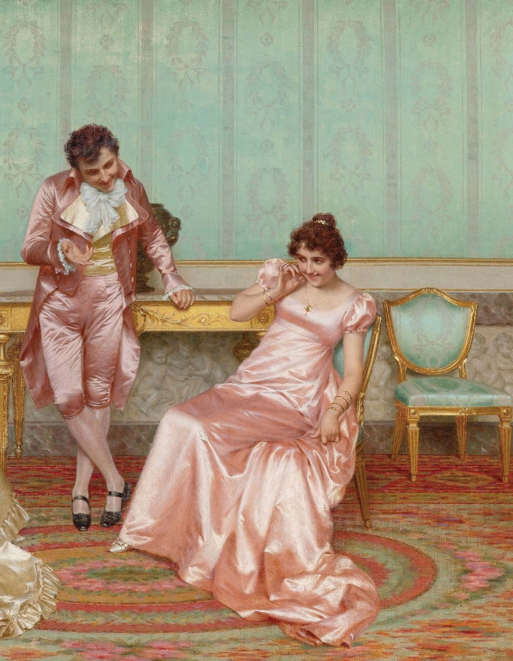 Lovers 1800s - Decoupage Paper for Furniture - Vintage Decoupage - Rice Paper for Craft [European Life Series]