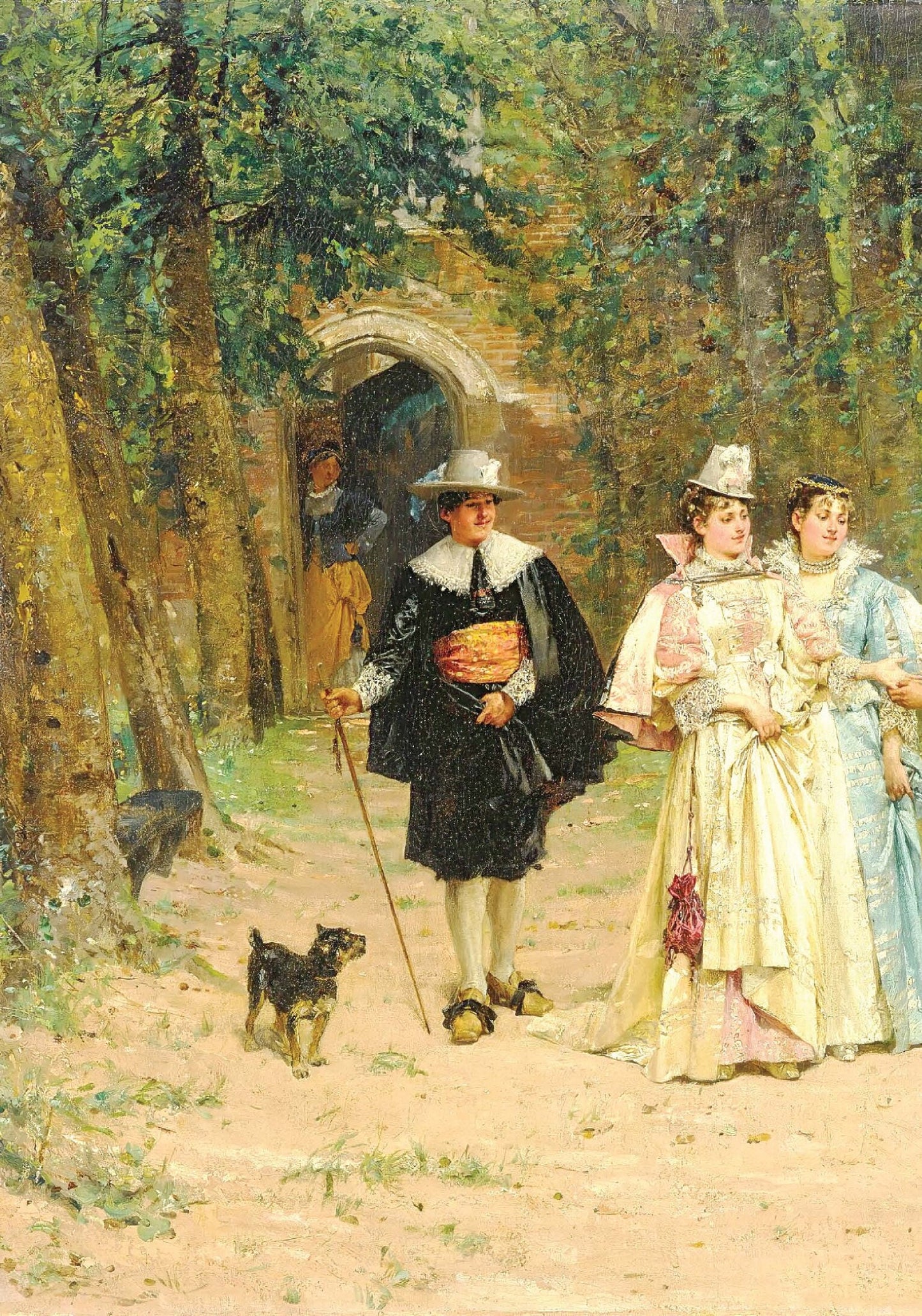 Walking in Spring Decoupage Paper – Vintage European Life, Furniture Craft