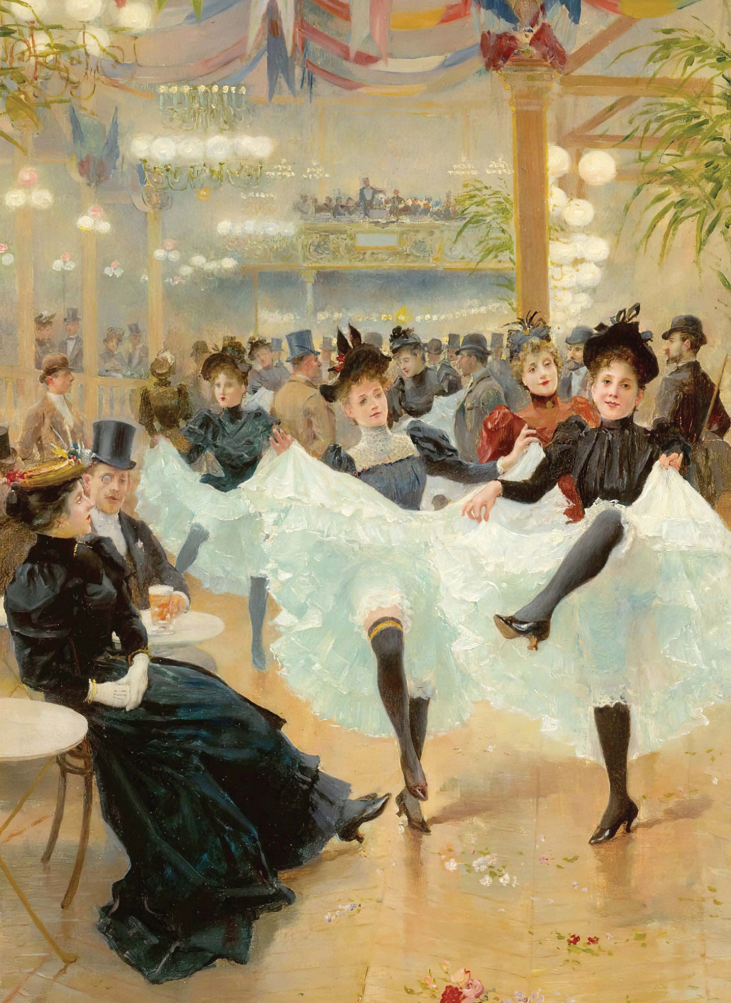 Dancing Girls - Celebration - Decoupage Paper for Furniture - Vintage Decoupage - Antique [European Life Series]
