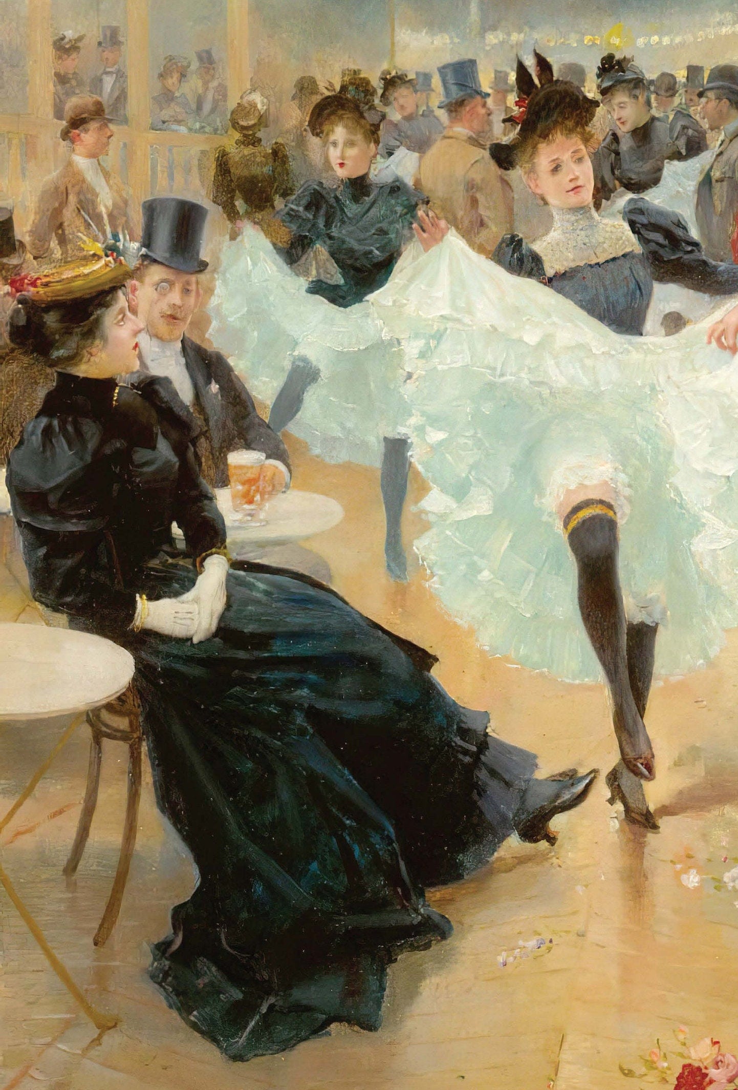 Dancing Girls - Celebration - Decoupage Paper for Furniture - Vintage Decoupage - Antique [European Life Series]