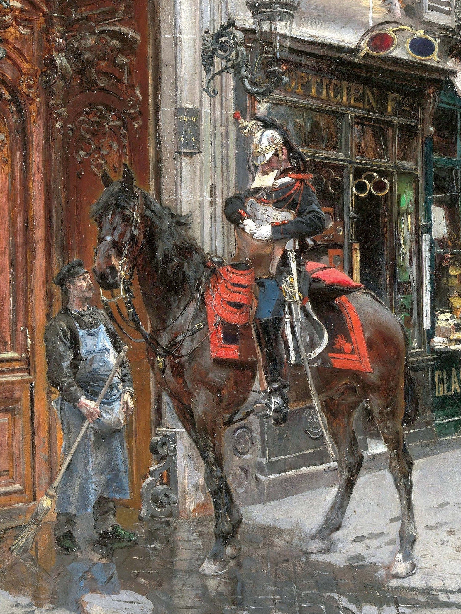 Cavalry - Horse Guard - Decoupage Paper for Furniture - Vintage Decoupage - Antique [European Life Series]