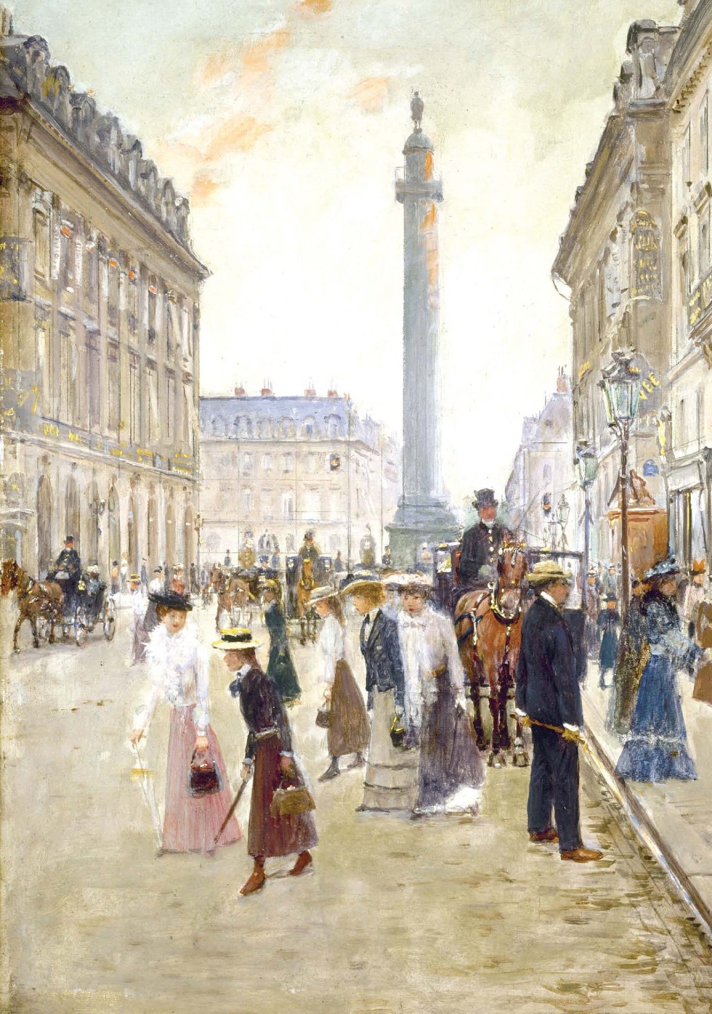 London Streets with People - Rice Paper for Decoupage - Vintage Decoupage - Architecture [European Life Series]