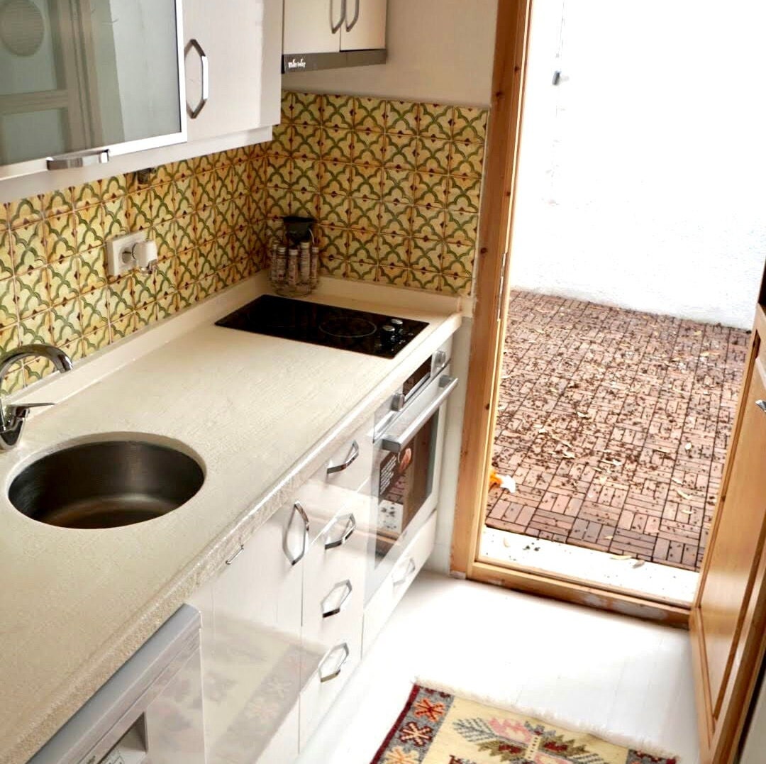 Tile Pattern - Decorative Decoupage Paper - for Furniture - Big Size Options [ Beige Green Brown ]