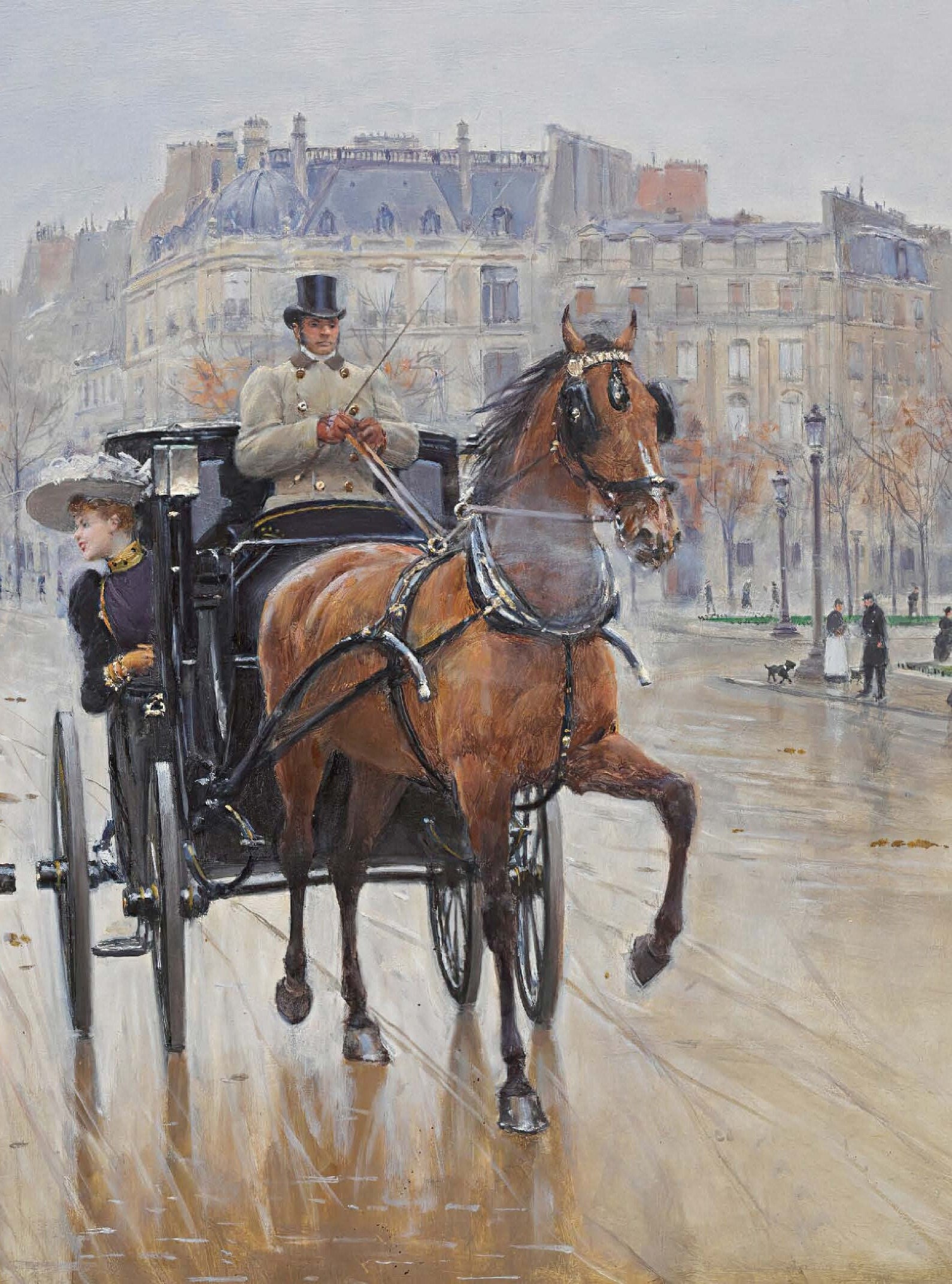 Coach - Horses - Rice Paper for Decoupage - Vintage Decoupage - Architecture [European Life Series]
