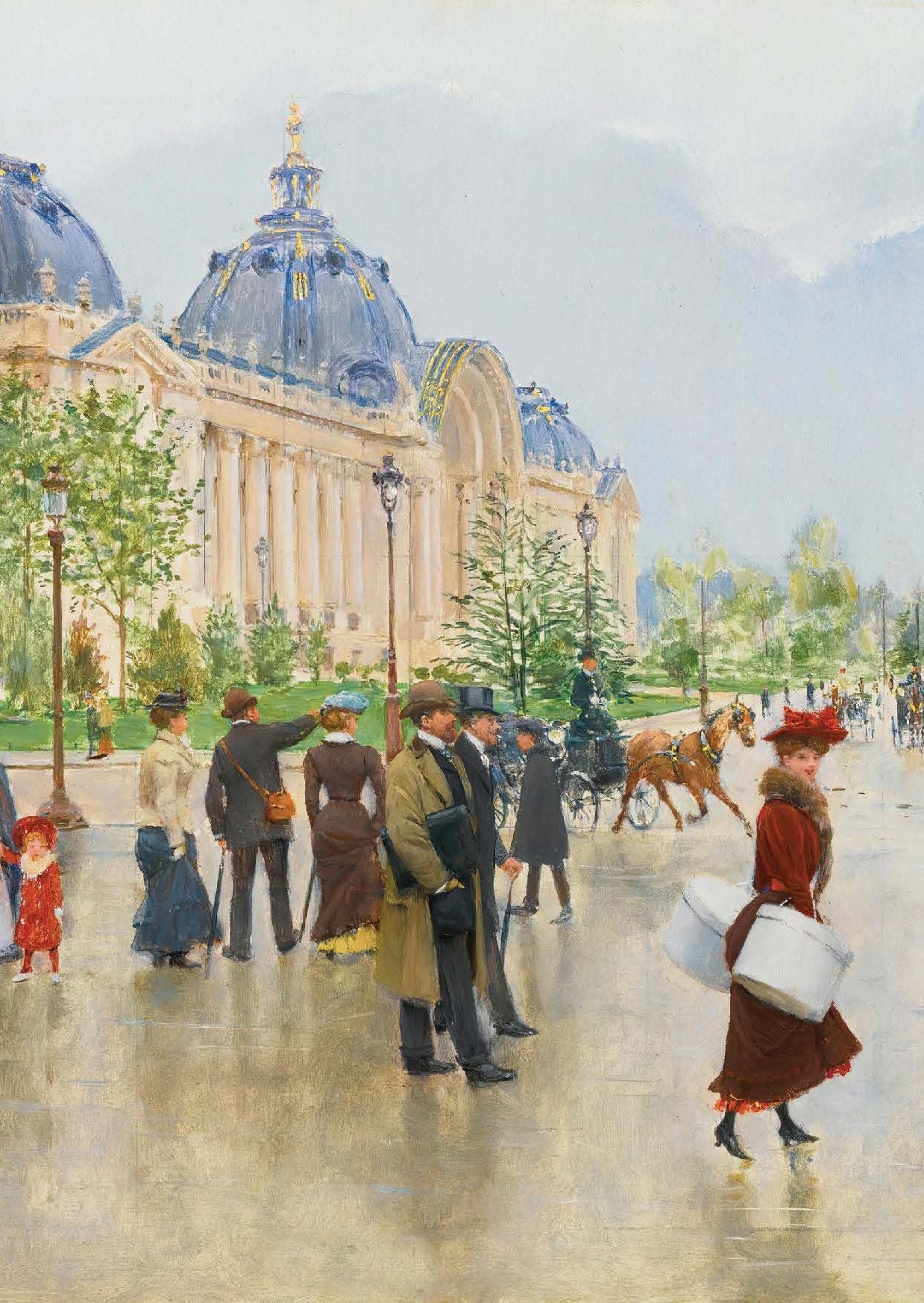 People - Square - Rice Paper for Decoupage - Vintage Decoupage - Architecture [European Life Series]