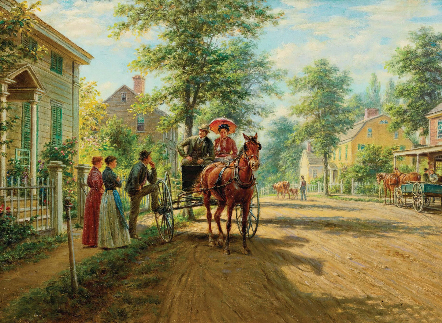 One Sunday Afternoon - Carriages - Rice Paper for Decoupage - Vintage Decoupage - Country [European Life Series]