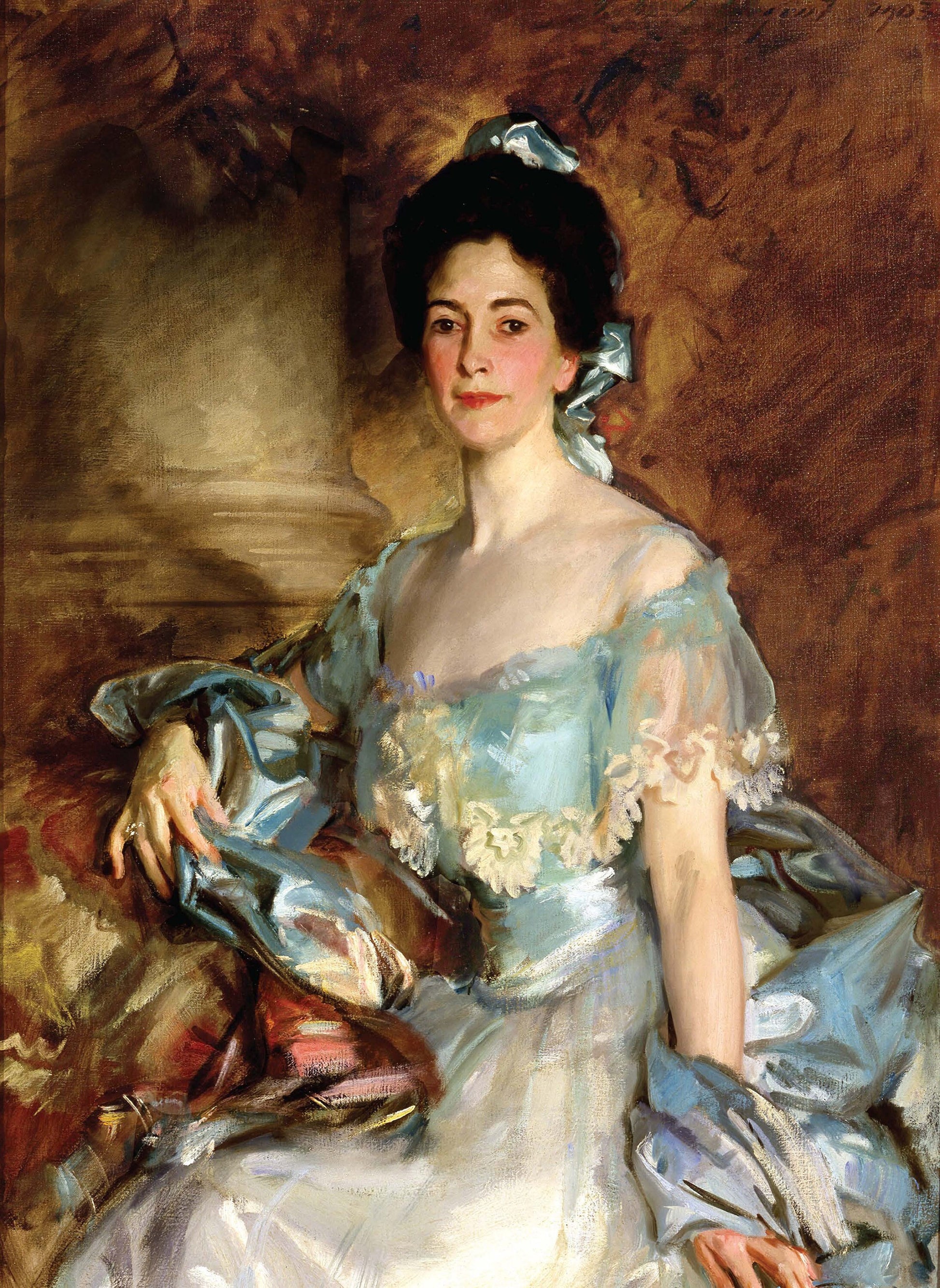 Mrs. Abbott Lawrence Rotch - Portrait of a Woman - Large Decoupage Paper for Furniture - Vintage Decoupage - Rice Paper