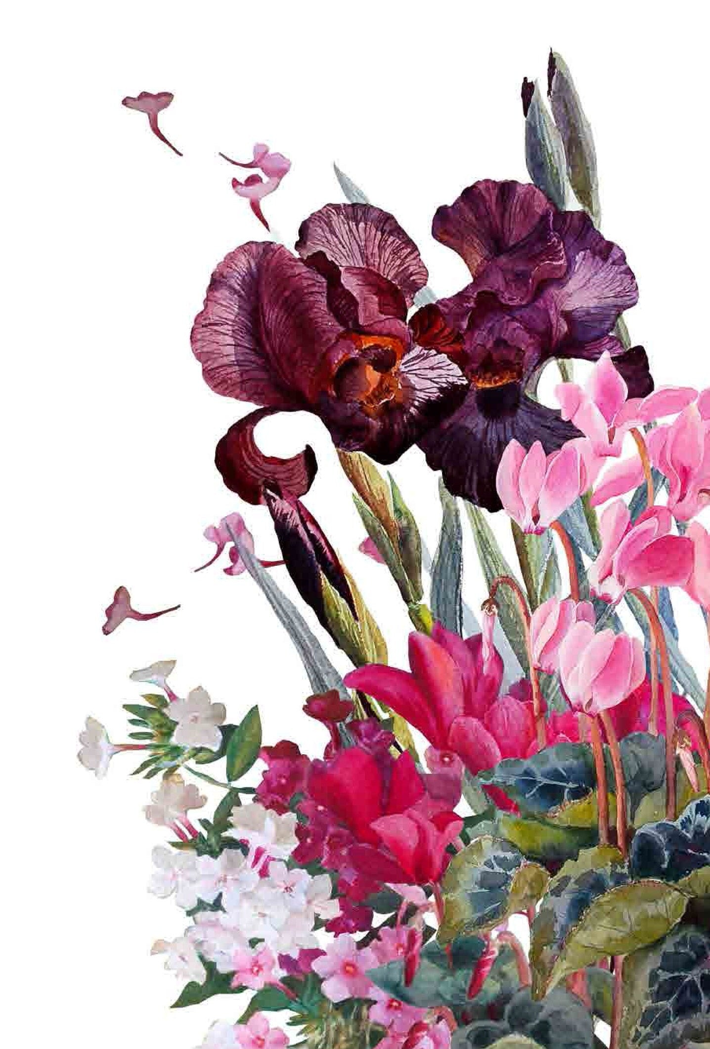 Floral Decoupage Paper – Red Antirrhinum Flowers, Furniture Craft