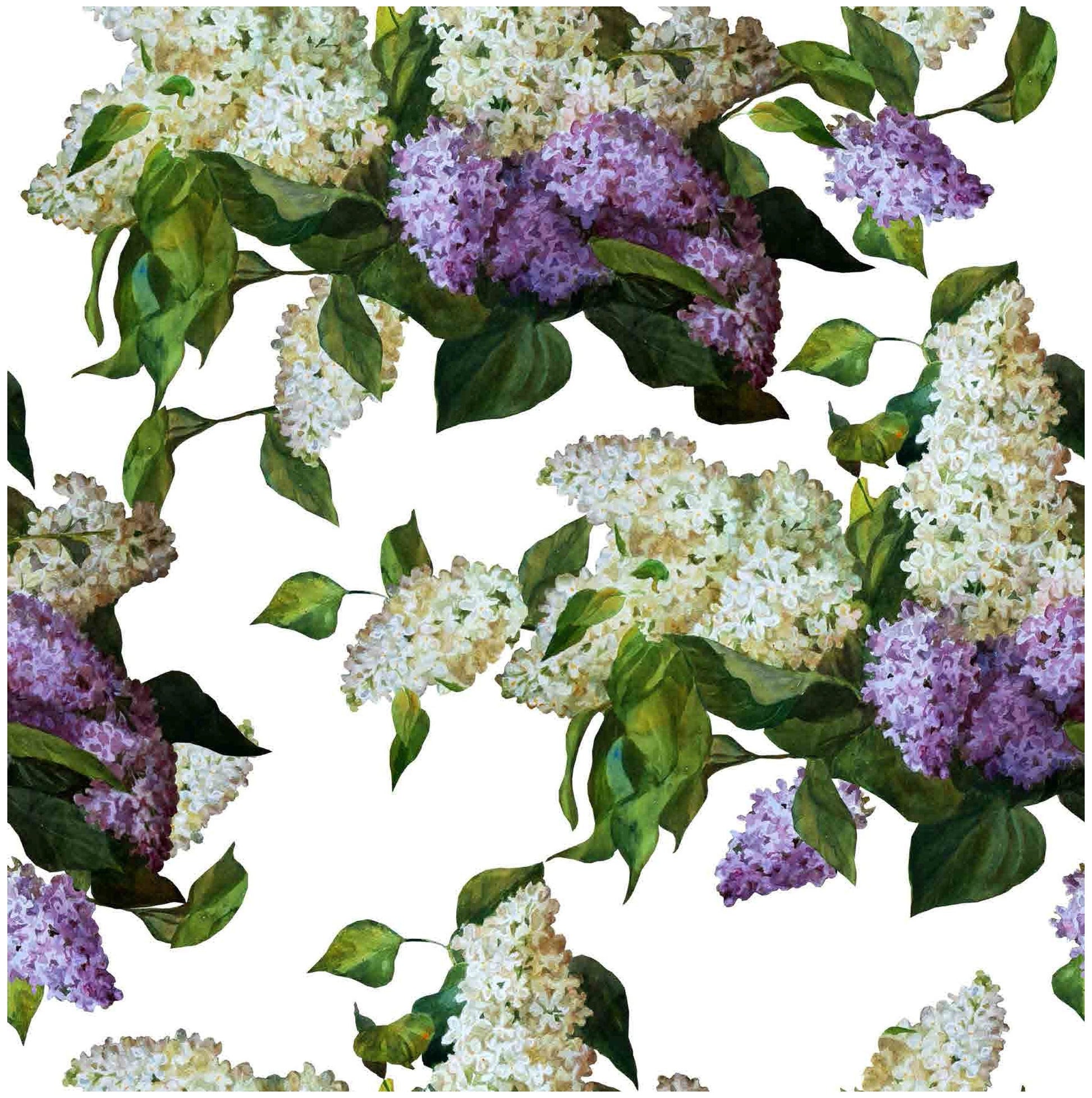 White and Purple Lilac - Oleaceae - Flowers - Floral Decoupage - Large Decoupage Paper for Furniture - Rice Paper for Decoupage