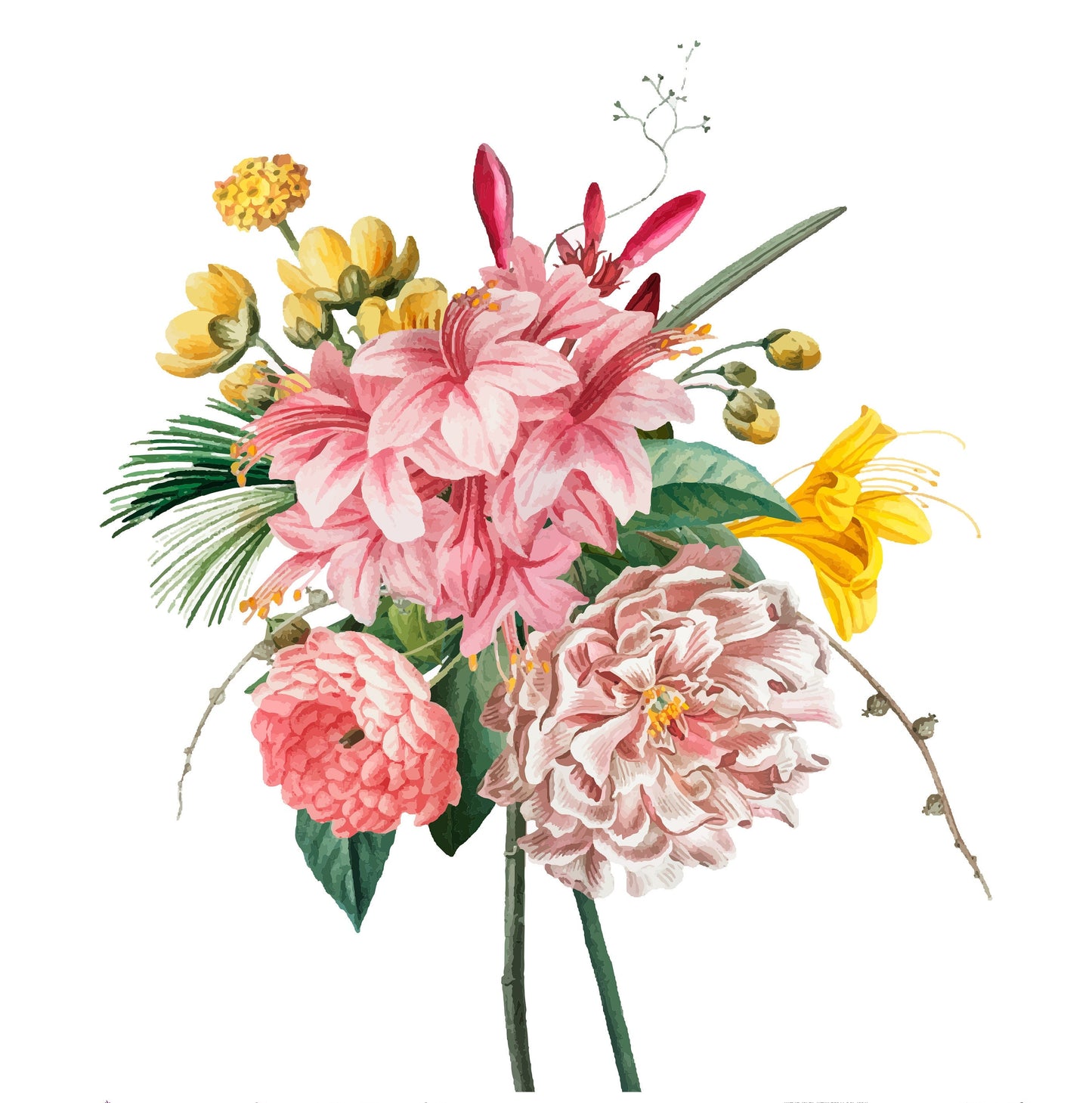 Pink Flowers - Floral Decoupage - Large Decoupage Paper for Furniture - Rice Paper