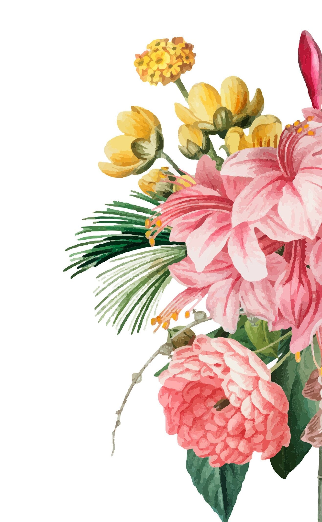 Pink Flowers - Floral Decoupage - Large Decoupage Paper for Furniture - Rice Paper
