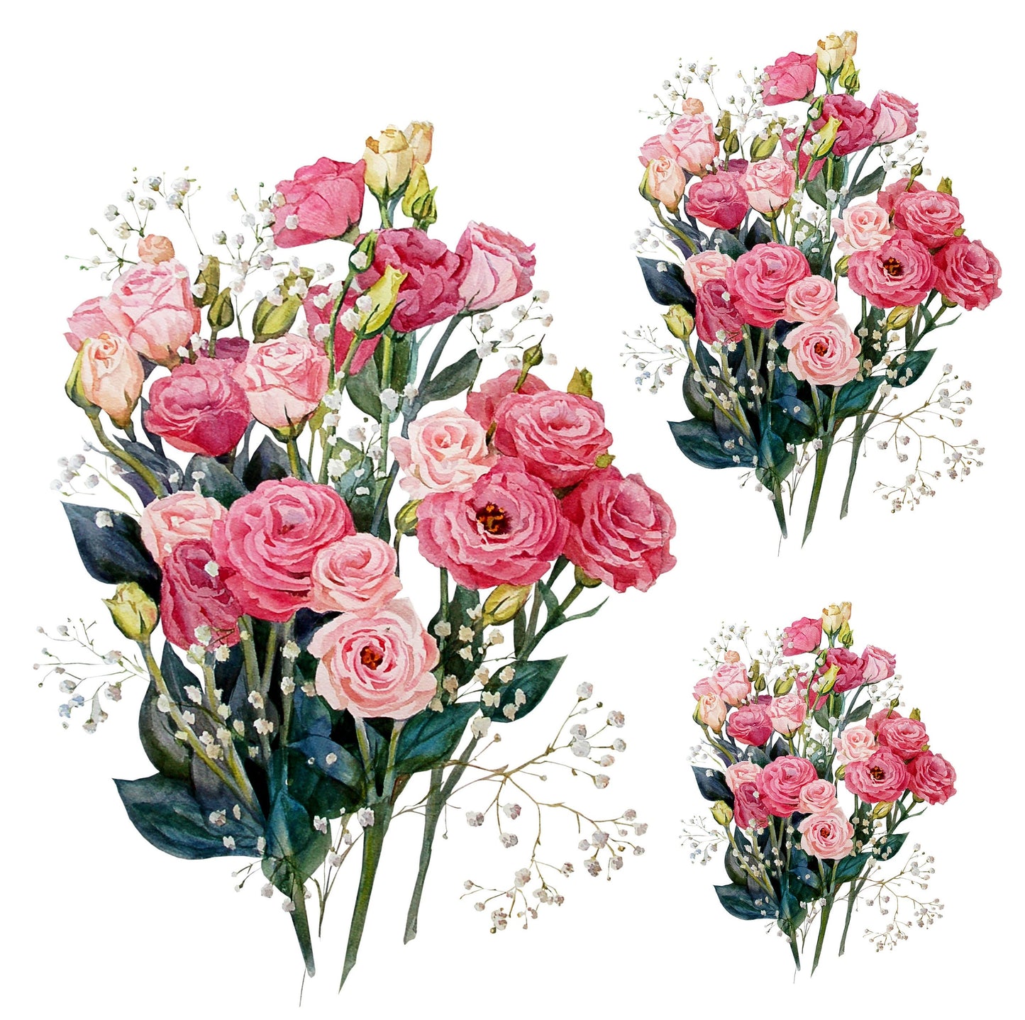 Roses - Flowers - Spring Themed - Large Decoupage Paper for Furniture - Floral Craft Paper - Wrapping Paper - Tissue Paper - Packing Paper