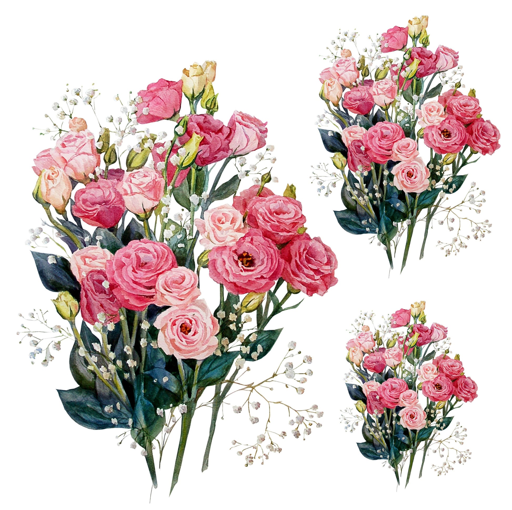 Roses - Flowers - Spring Themed - Large Decoupage Paper for Furniture - Floral Craft Paper - Wrapping Paper - Tissue Paper - Packing Paper