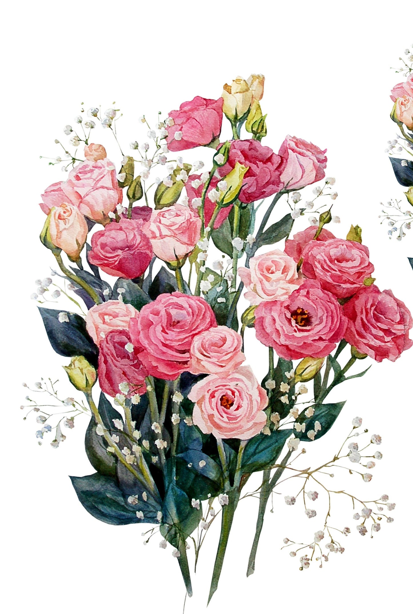 Roses - Flowers - Spring Themed - Large Decoupage Paper for Furniture - Floral Craft Paper - Wrapping Paper - Tissue Paper - Packing Paper