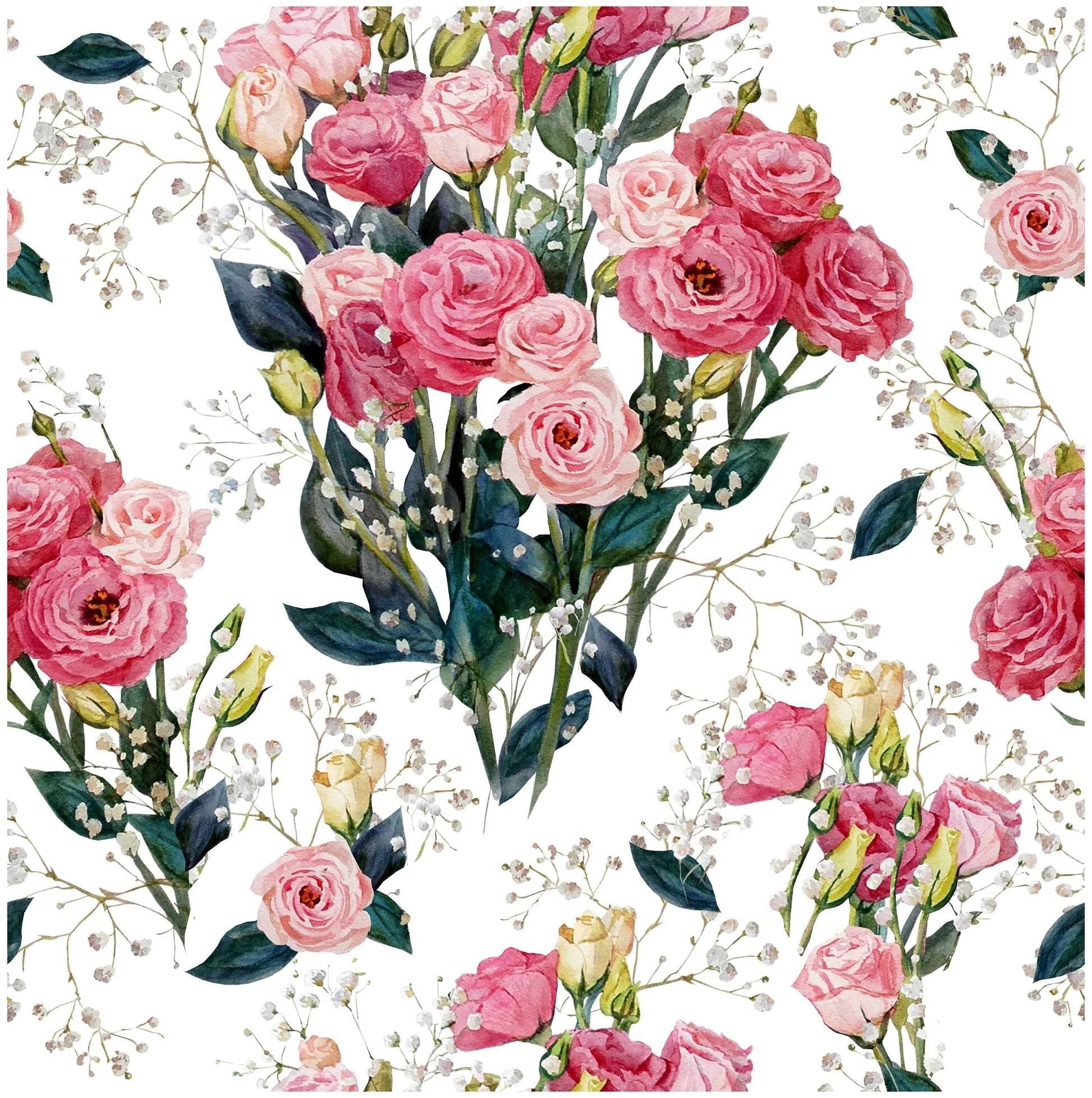 Roses - Flowers - Spring Themed - Large Decoupage Paper for Furniture - Floral Craft Paper - Wrapping Paper - Tissue Paper - Packing Paper