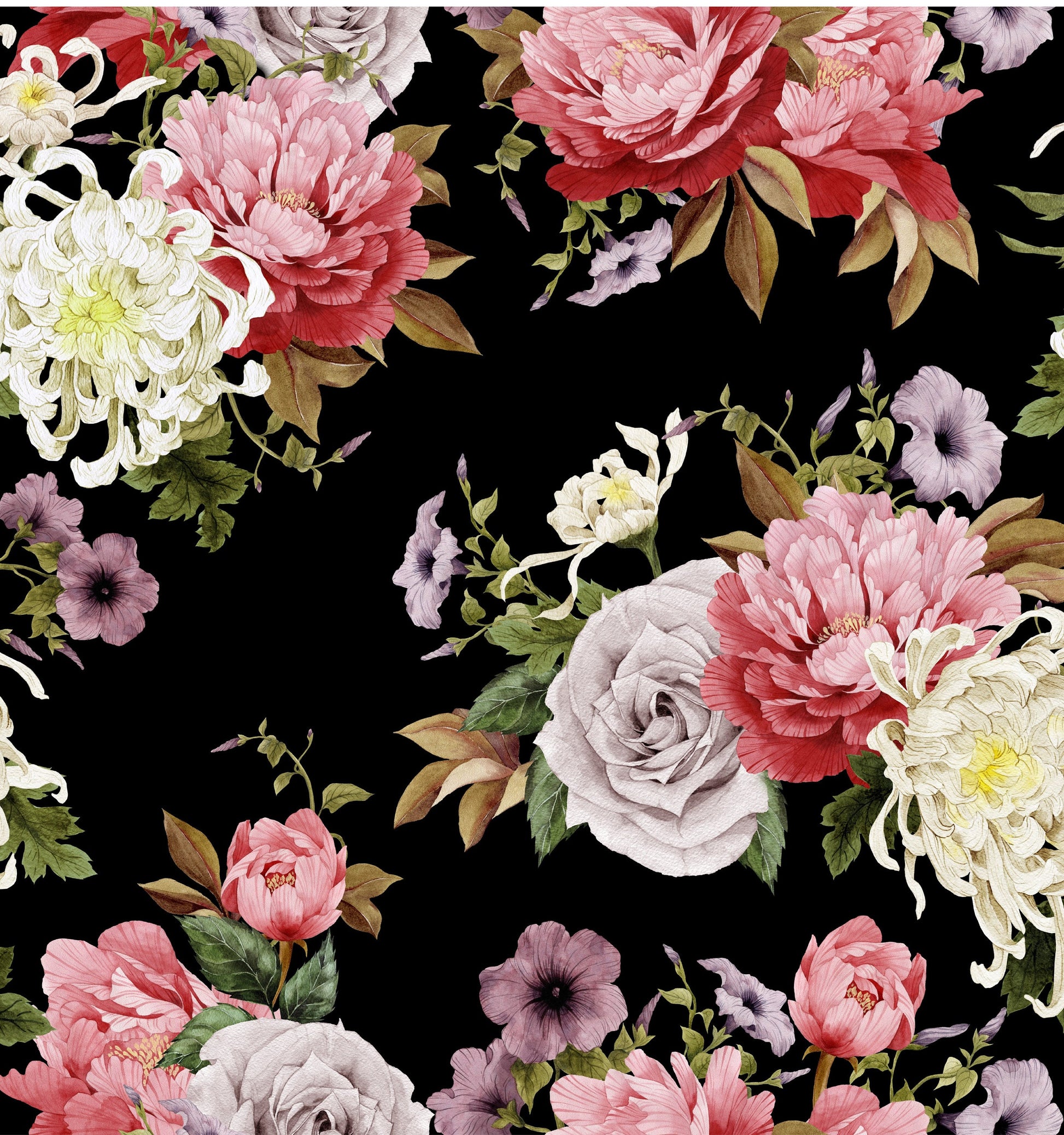 Flowers - Spring Themed - Decoupage Paper for Furniture - Floral Craft Paper - Wrapping Paper - Tissue Paper - Printed Packing Paper
