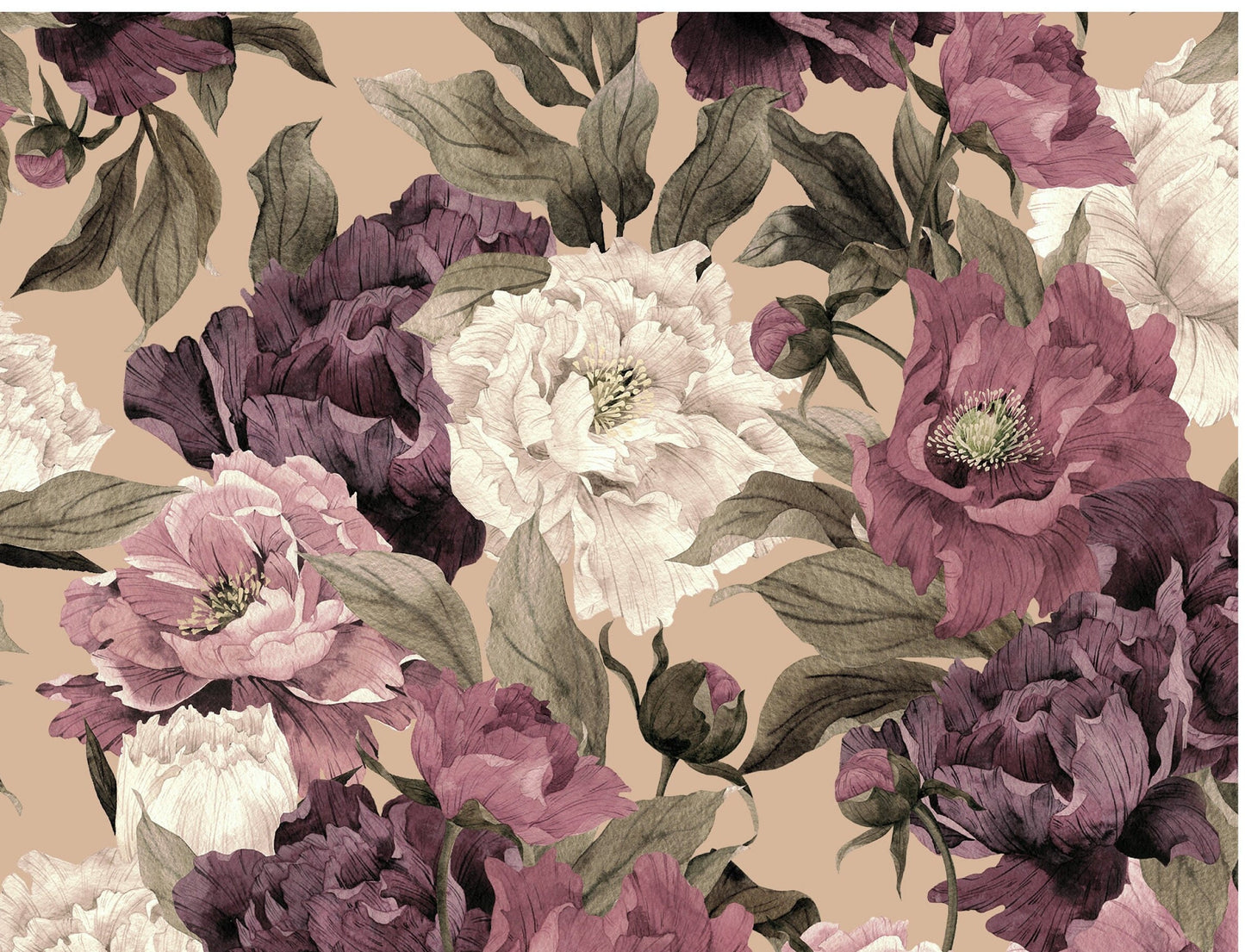 Flowers - Roses - Large Decoupage Paper for Furniture - Floral Craft Paper - Wrapping Paper - Tissue Paper - Printed Packing Paper