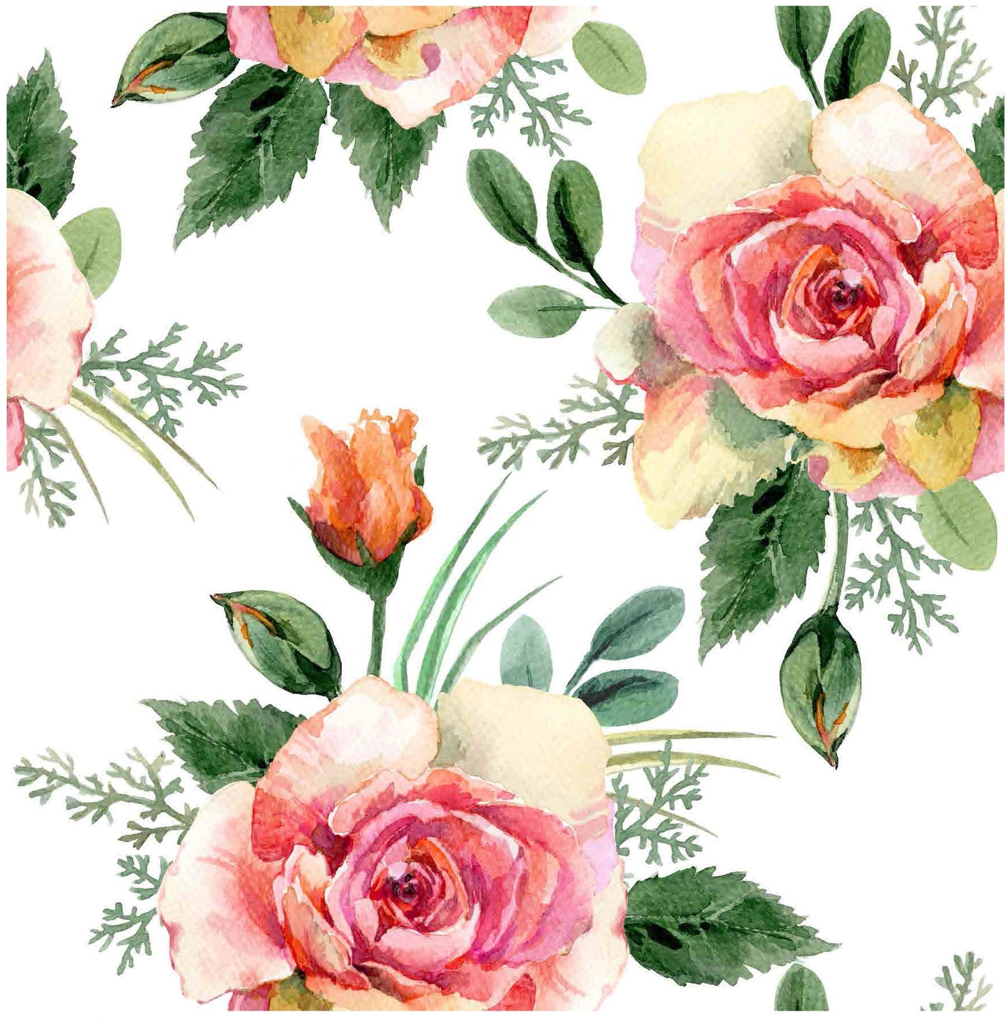 Roses - Large Decoupage Paper for Furniture - Floral Craft Paper - Tissue Paper - Rice Paper Decoupage