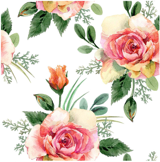 Roses - Large Decoupage Paper for Furniture - Floral Craft Paper - Tissue Paper - Rice Paper Decoupage