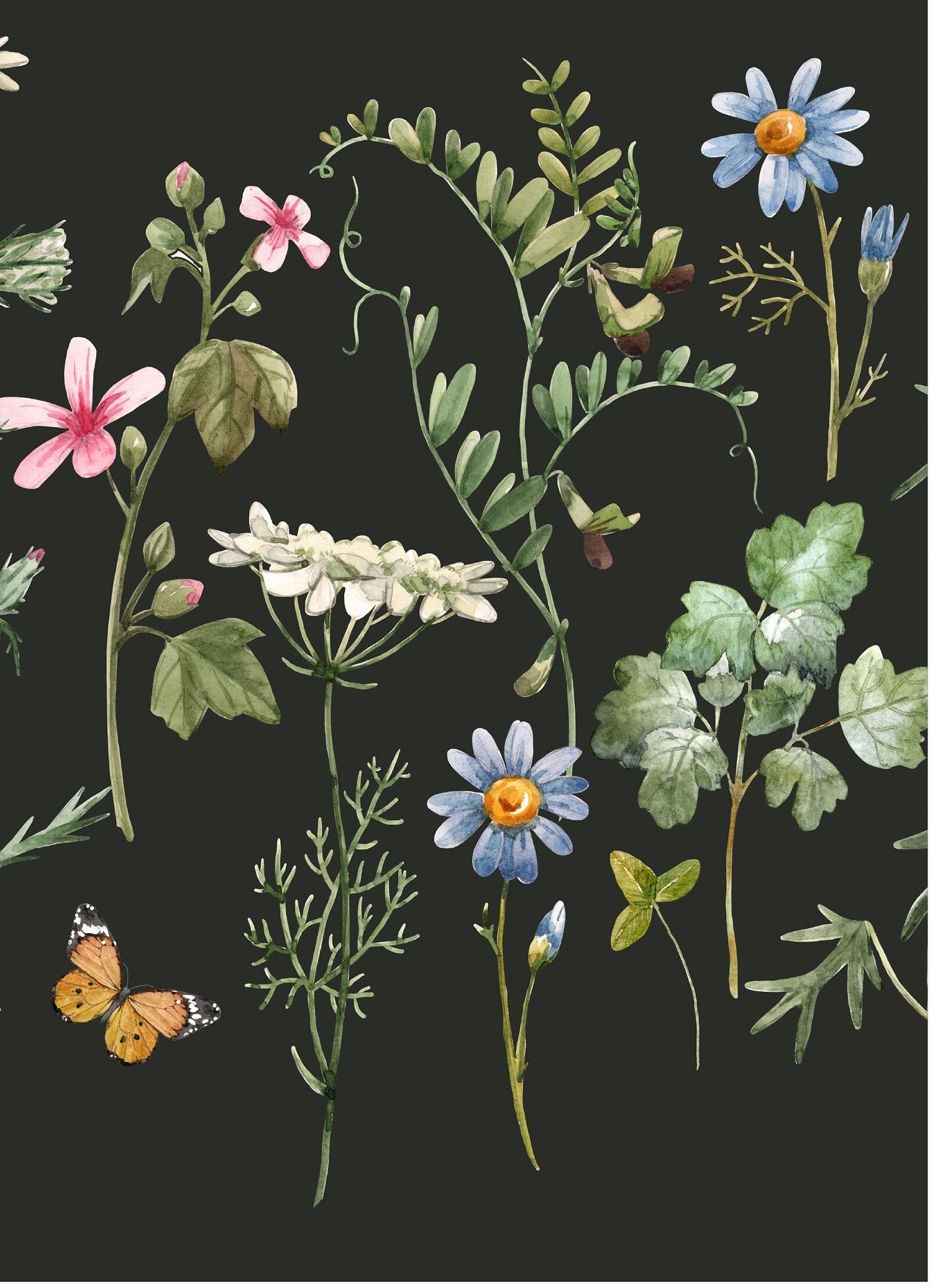 Floral and Bird - Decoupage Paper for Furniture - Floral Craft Paper - Tissue Paper - Rice Paper Decoupage - Decoupage Paper Minimal