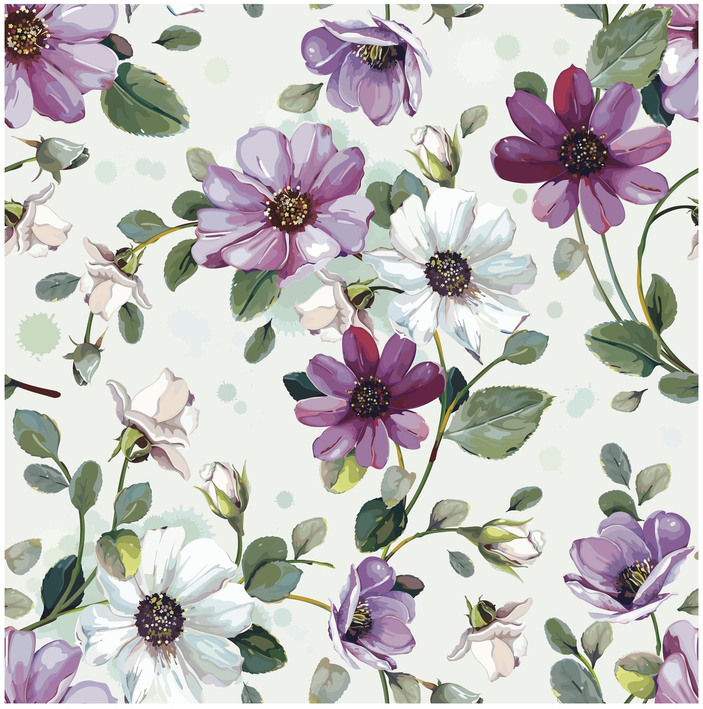 Flowers Watercolor - Decoupage Paper for Furniture - Floral Craft Paper - Tissue Paper - Rice Paper Decoupage - Windflower