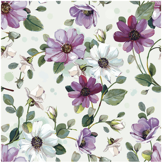 Flowers Watercolor - Decoupage Paper for Furniture - Floral Craft Paper - Tissue Paper - Rice Paper Decoupage - Windflower