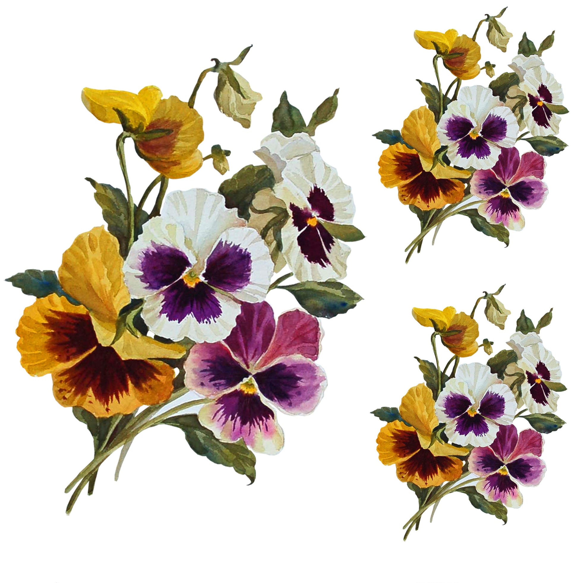 Colorful Violets - Floral Decoupage Paper for Furniture - Floral Craft Paper - Tissue Paper - Rice Paper Decoupage