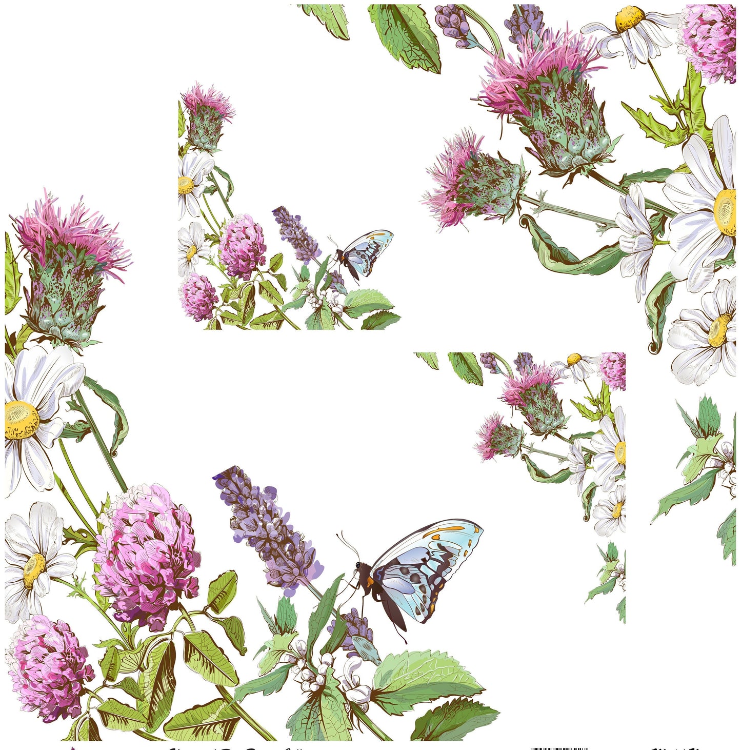 Floral Decoupage Paper for Furniture - Floral Craft Paper - Tissue Paper - Rice Paper Decoupage -