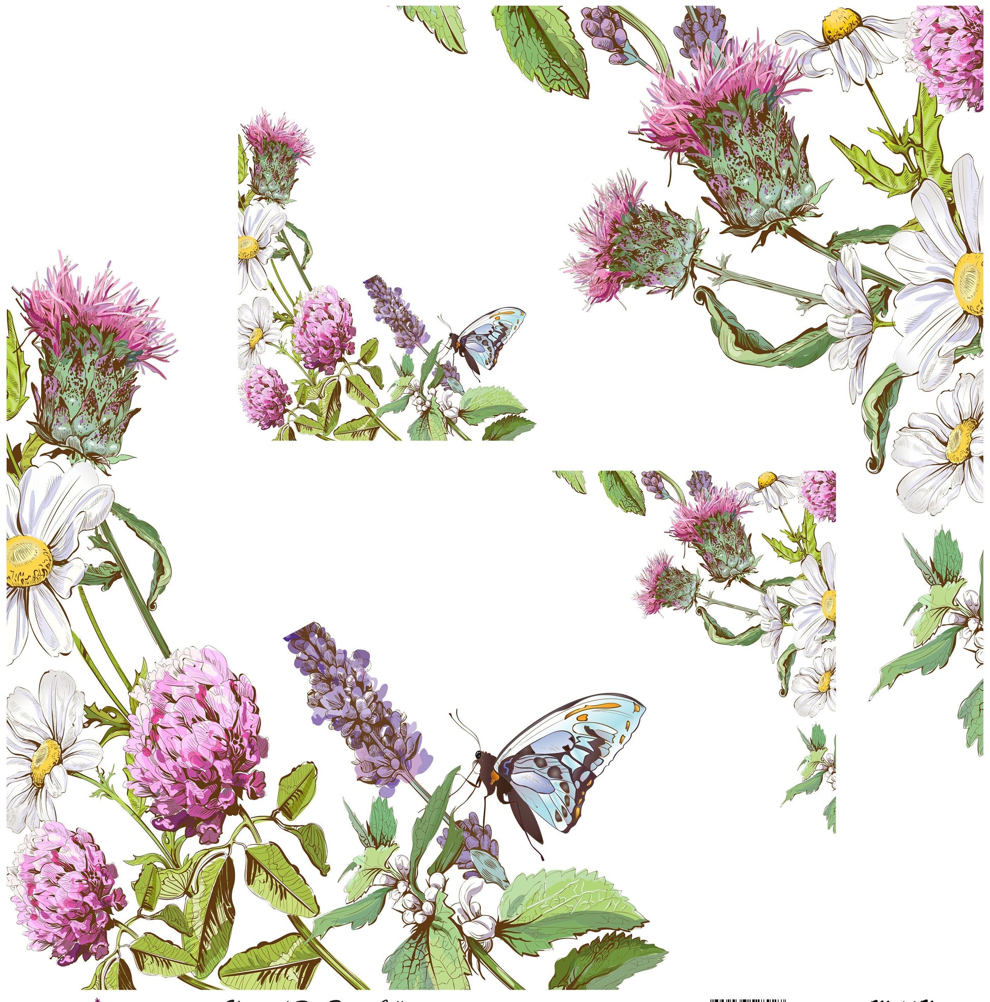 Floral Decoupage Paper for Furniture - Floral Craft Paper - Tissue Paper - Rice Paper Decoupage -